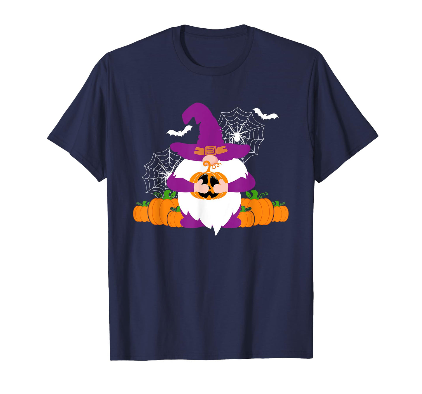 Gnome Halloween Pumpkin Autumn Fall Holiday 2025 Men Women T-Shirt
