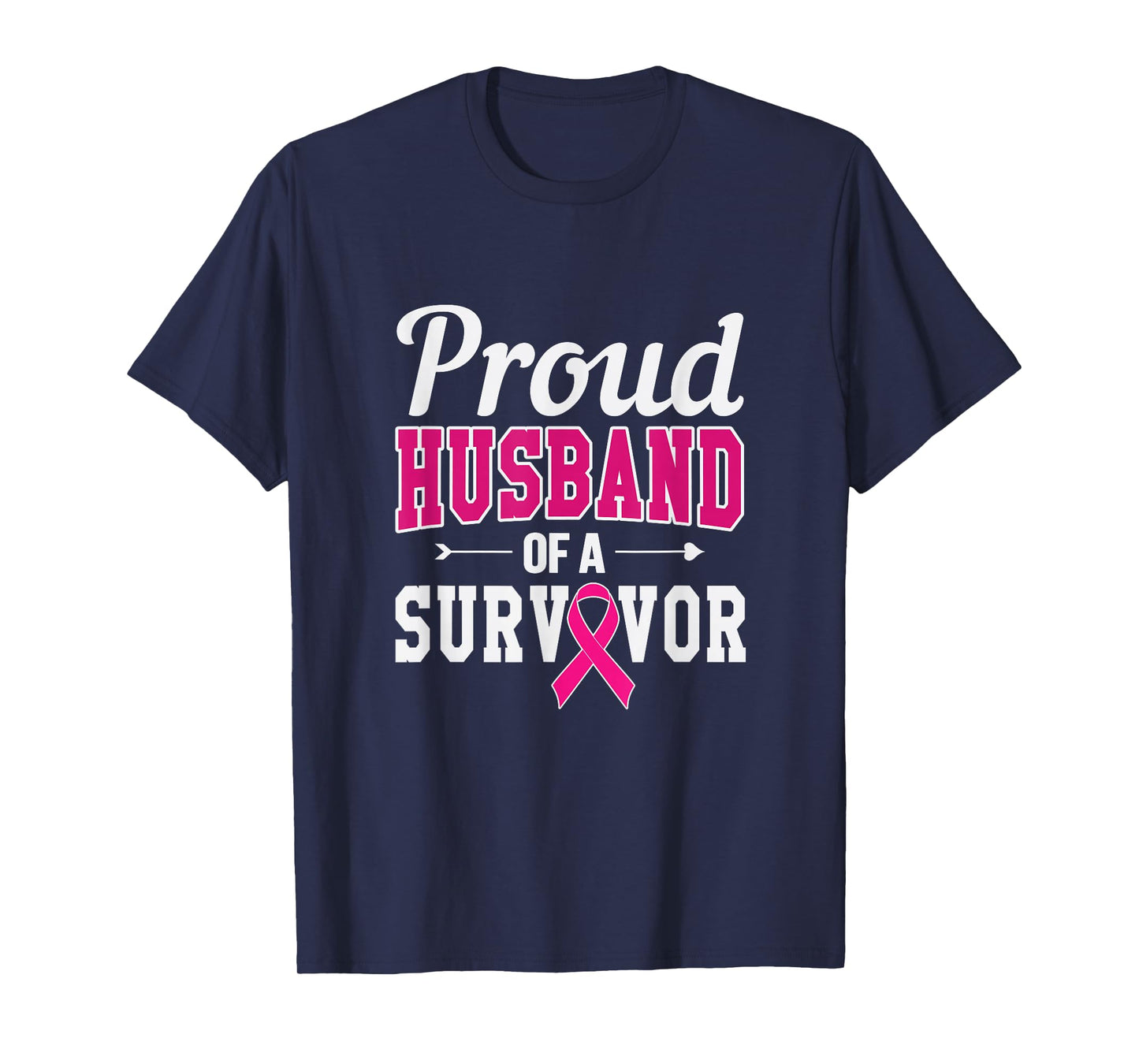 Proud Husband Of A Survivor Breast Cancer Awareness T-Shirt