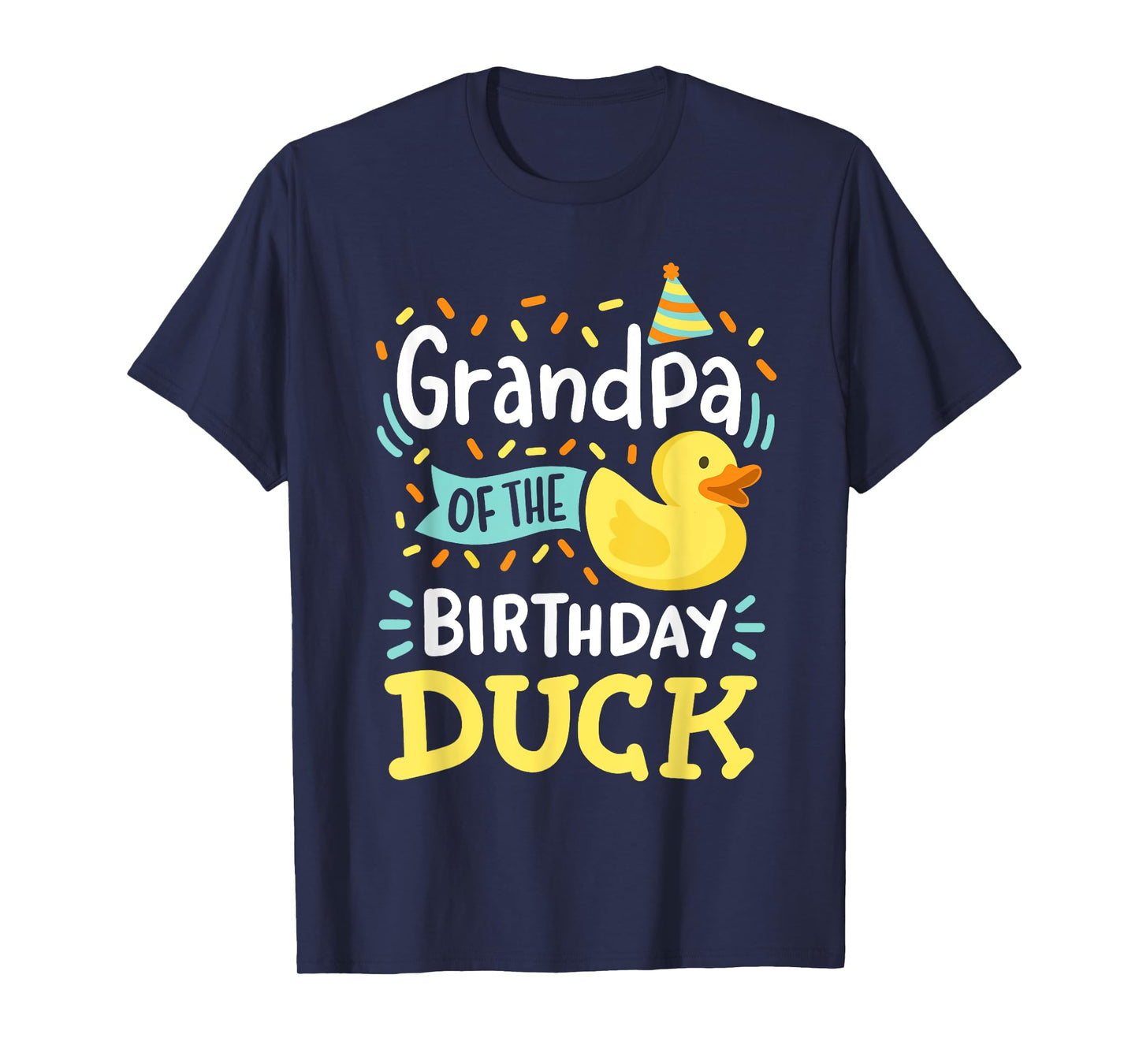 Grandpa Of The Birthday Duck Boy Rubber Duck Bday Family T-Shirt