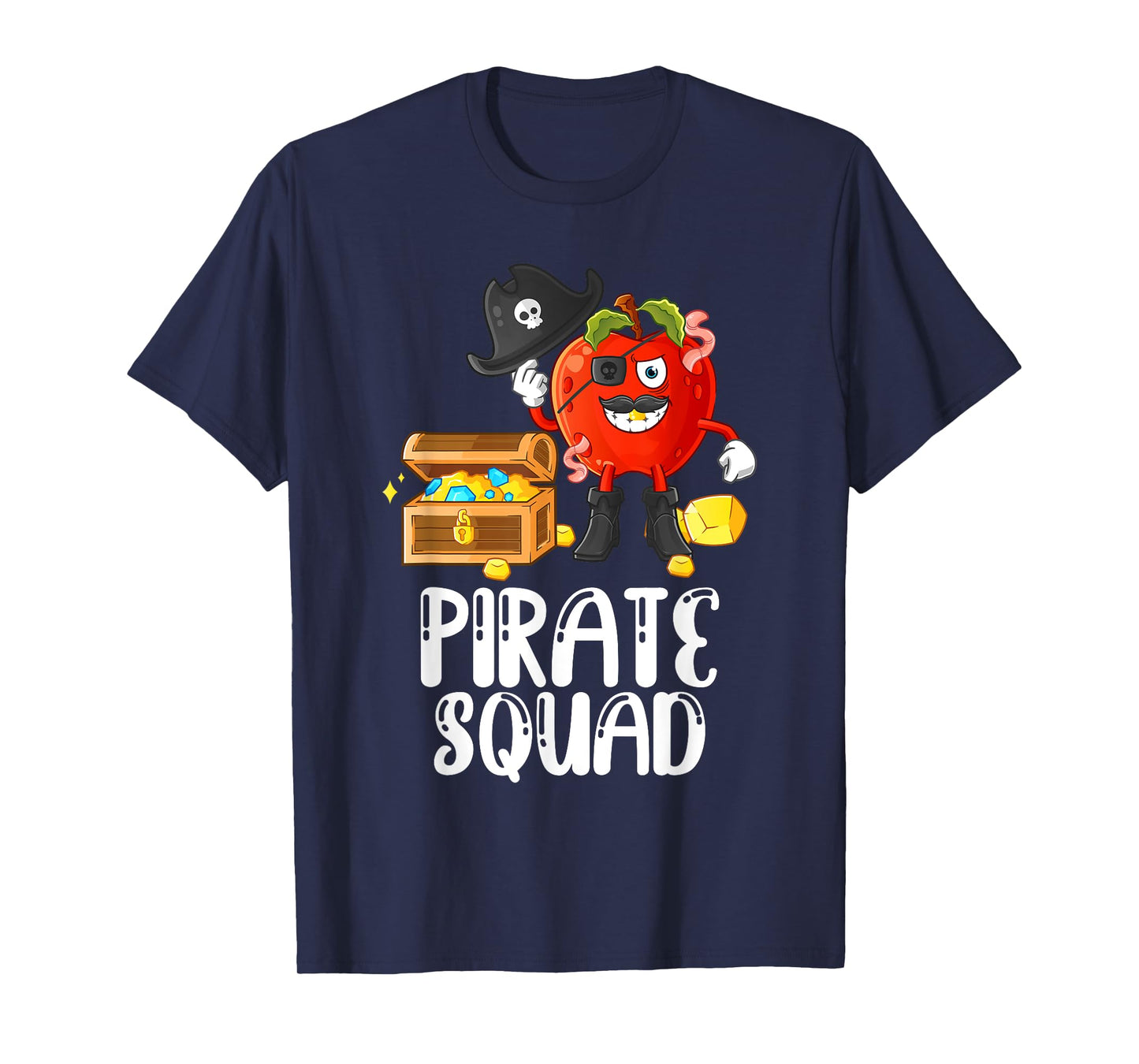 Pirate Squad Funny Apple Teacher Talk Like Pirate Day T-Shirt