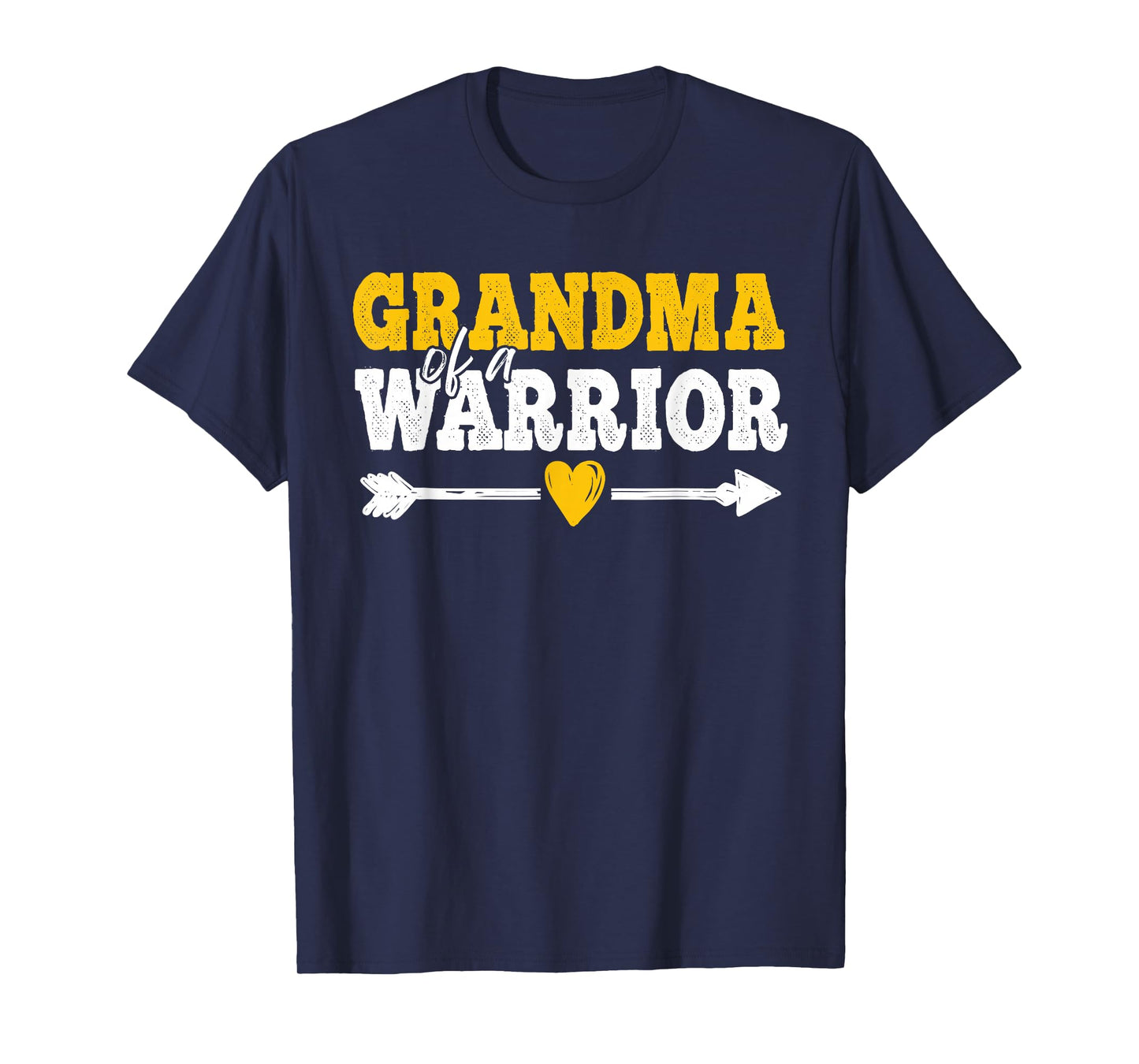 Grandma of a Warrior Childhood Cancer Awareness Family T-Shirt