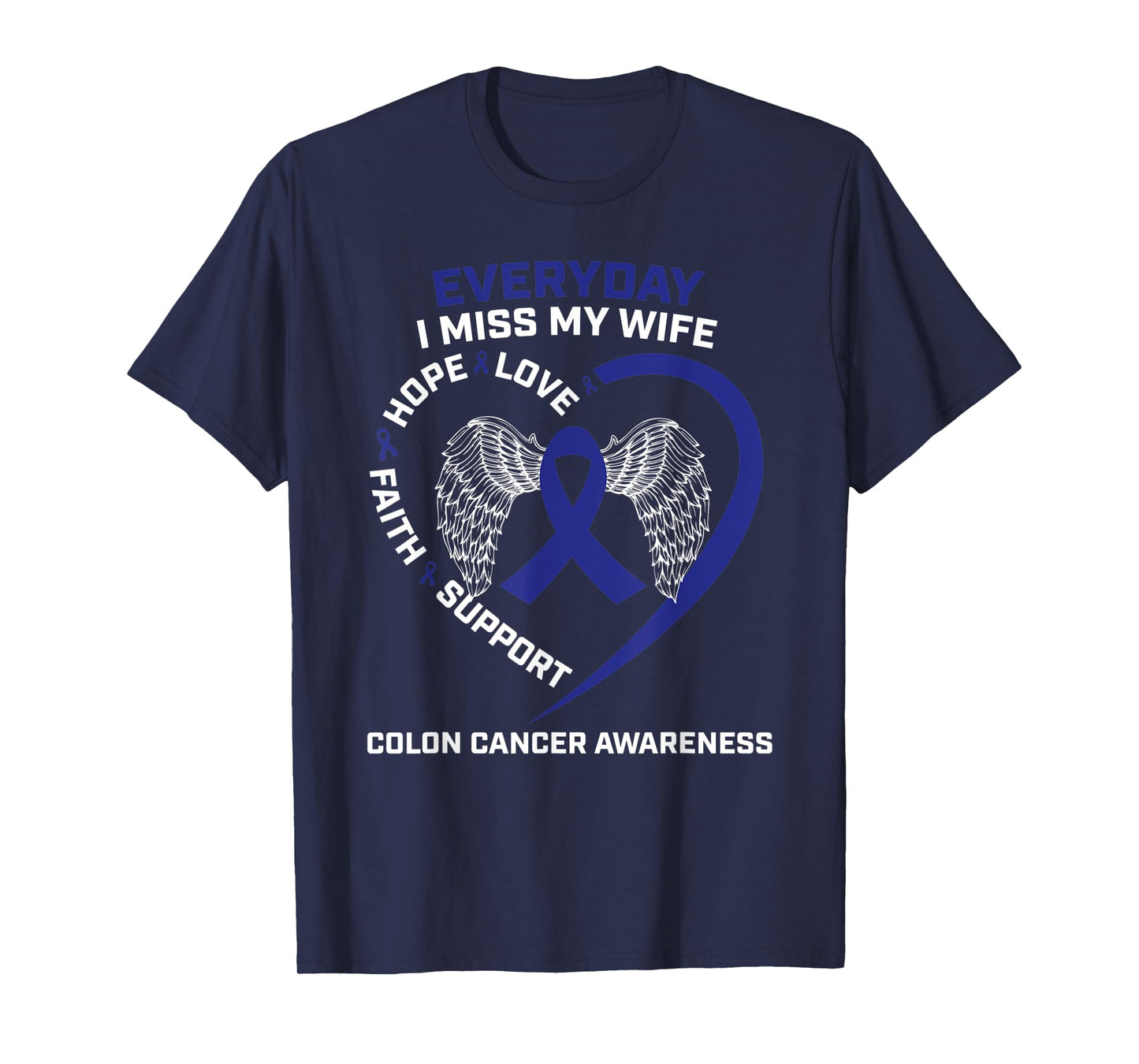Colorectal Wings In Memory Of My Wife Colon Cancer Awareness T-Shirt