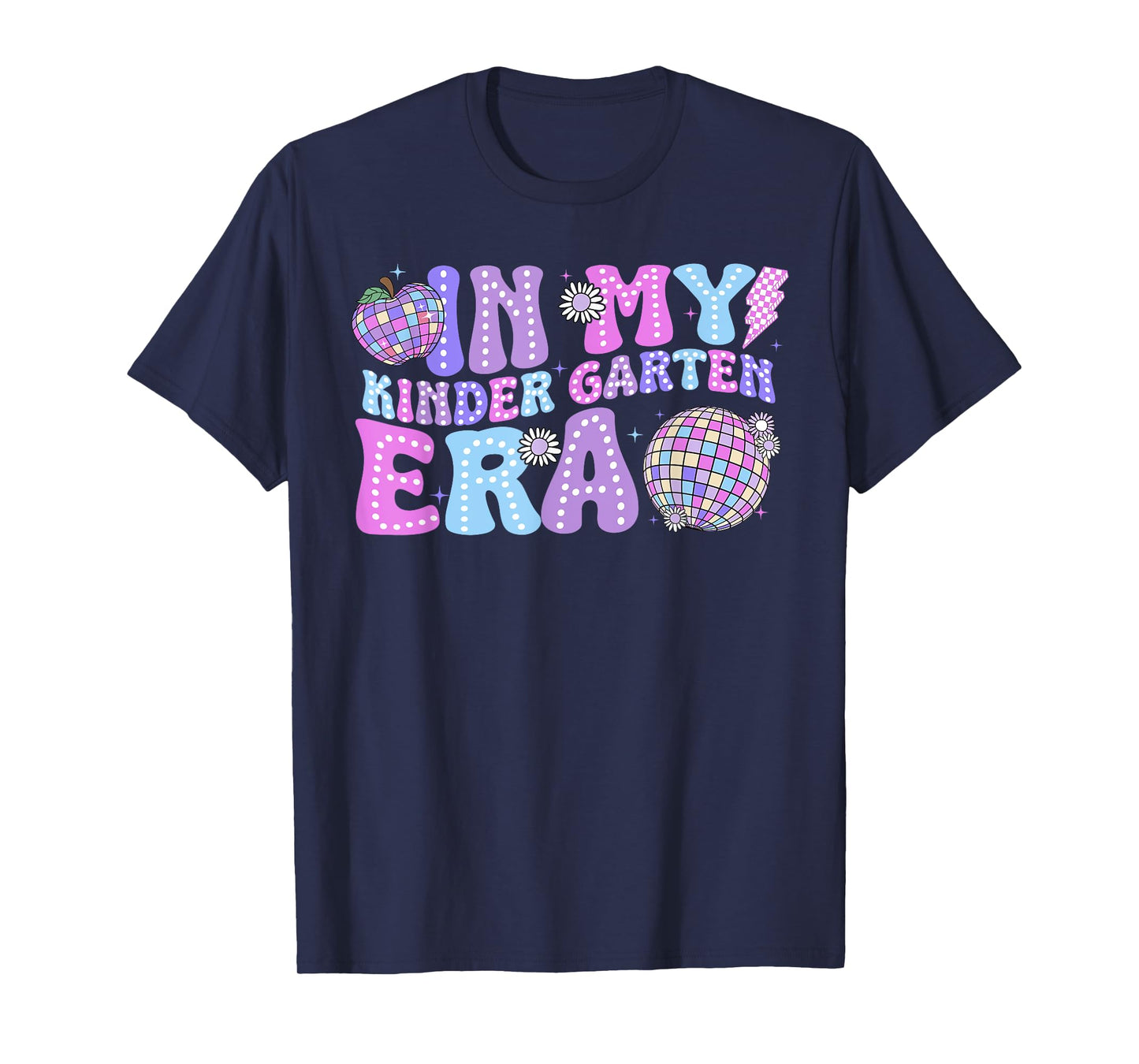 In My Kindergarten Era Retro Back To School Disco Ball T-Shirt