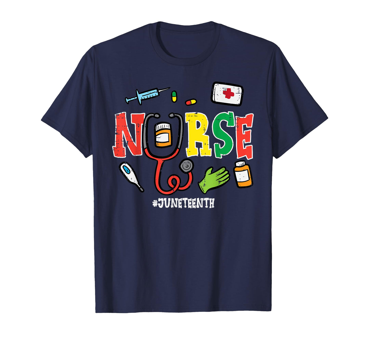 Juneteenth Nurse Black Freedom Day 1865 Scrub Top Women Men T-Shirt