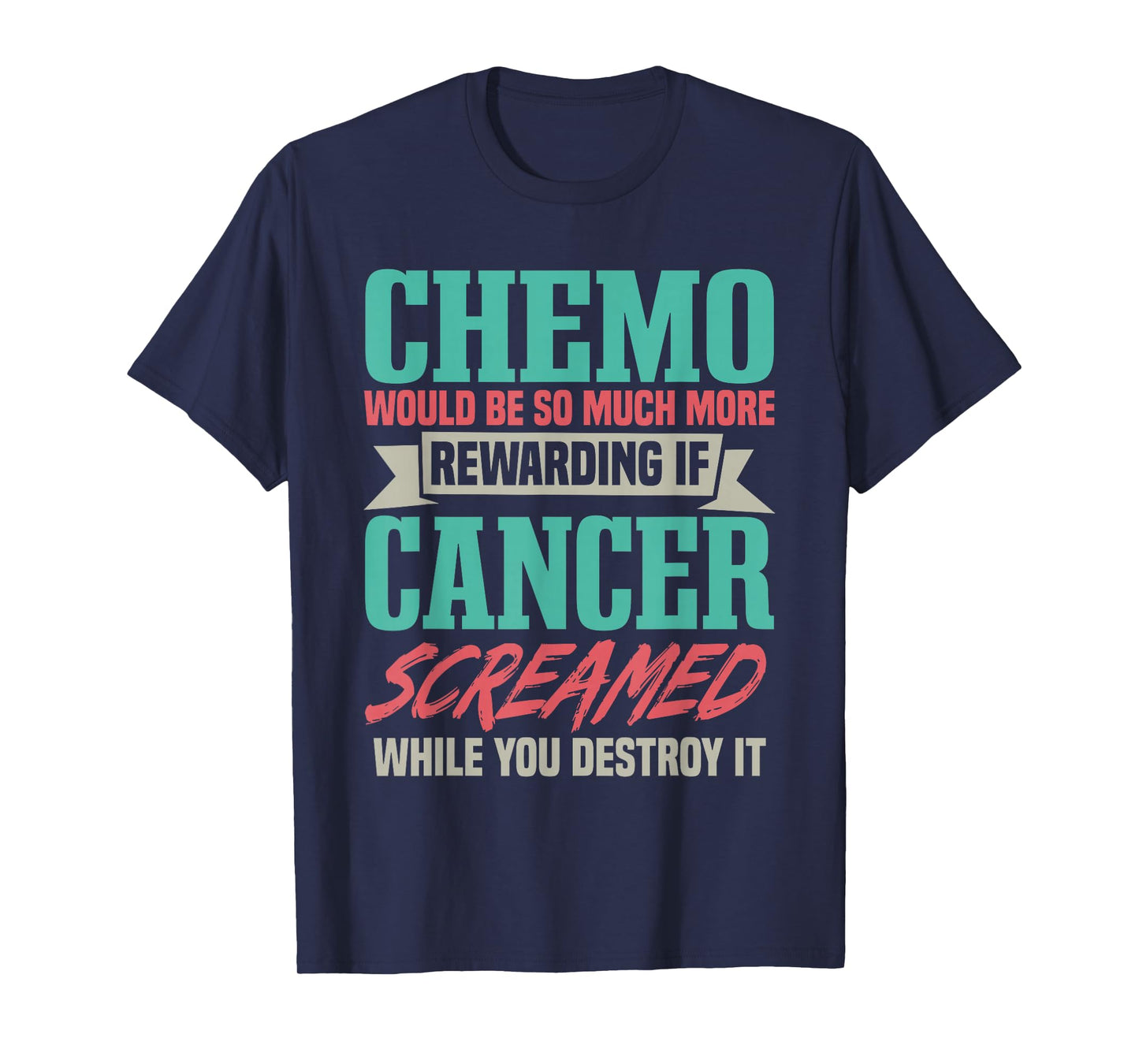 Chemo Chemotherapy Tee Shirt - Women's Cancer Awareness T-Shirt - Black - Small - Short Sleeve - Crew Neck - Regular Fit - Unisex-Adults