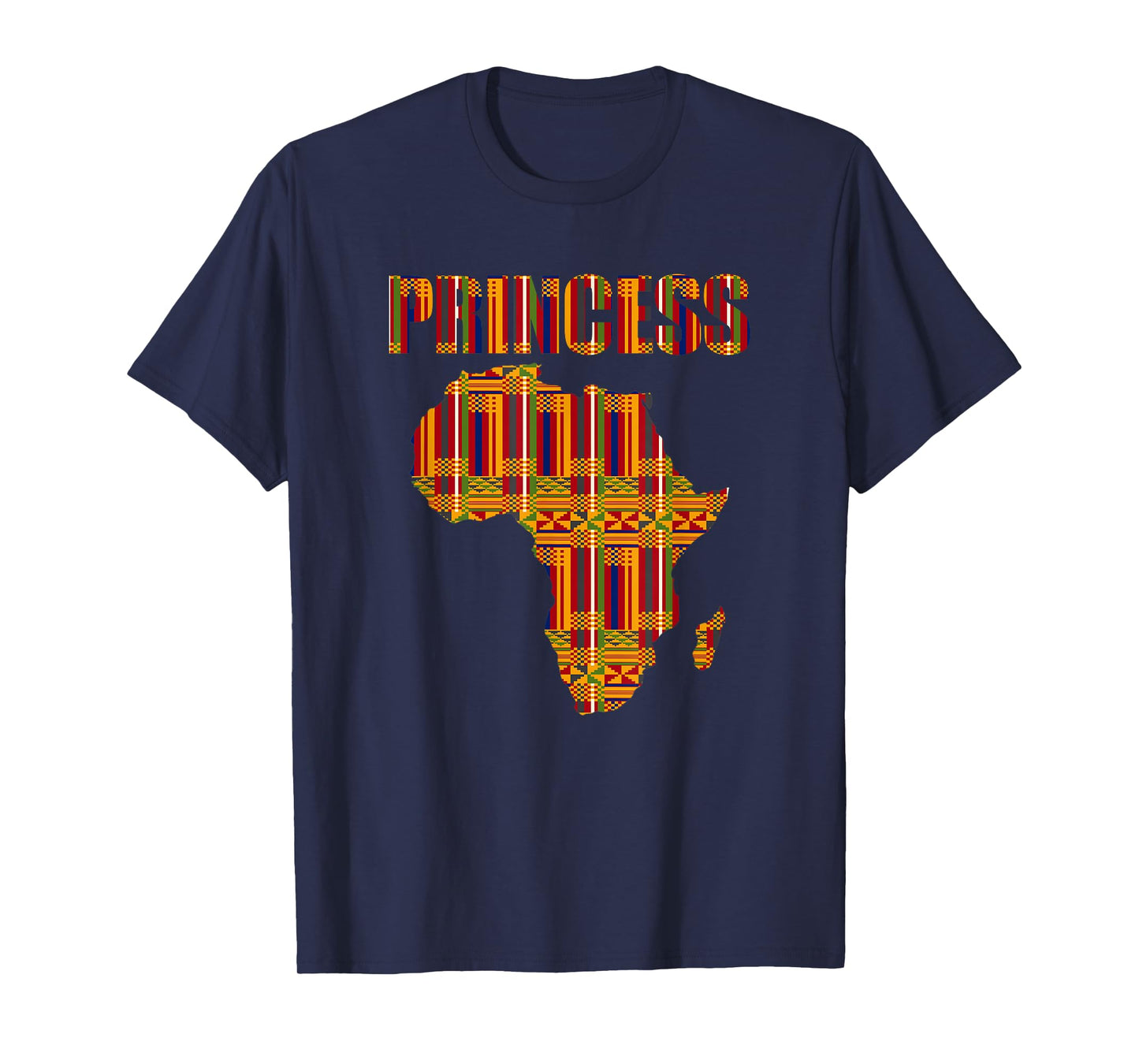 Africa Princess Kente Pattern Juneteenth Africa Princess T-Shirt