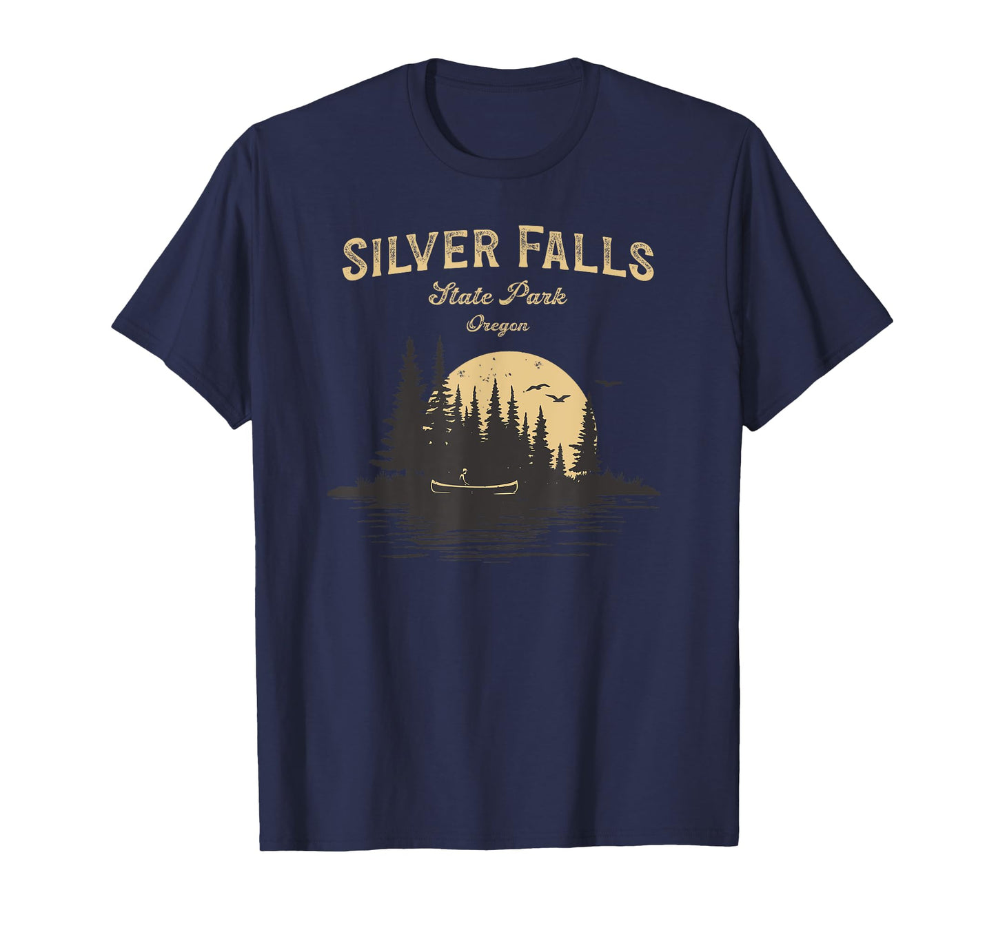 Silver Falls State Park Oregon Lake River Canoe T-Shirt