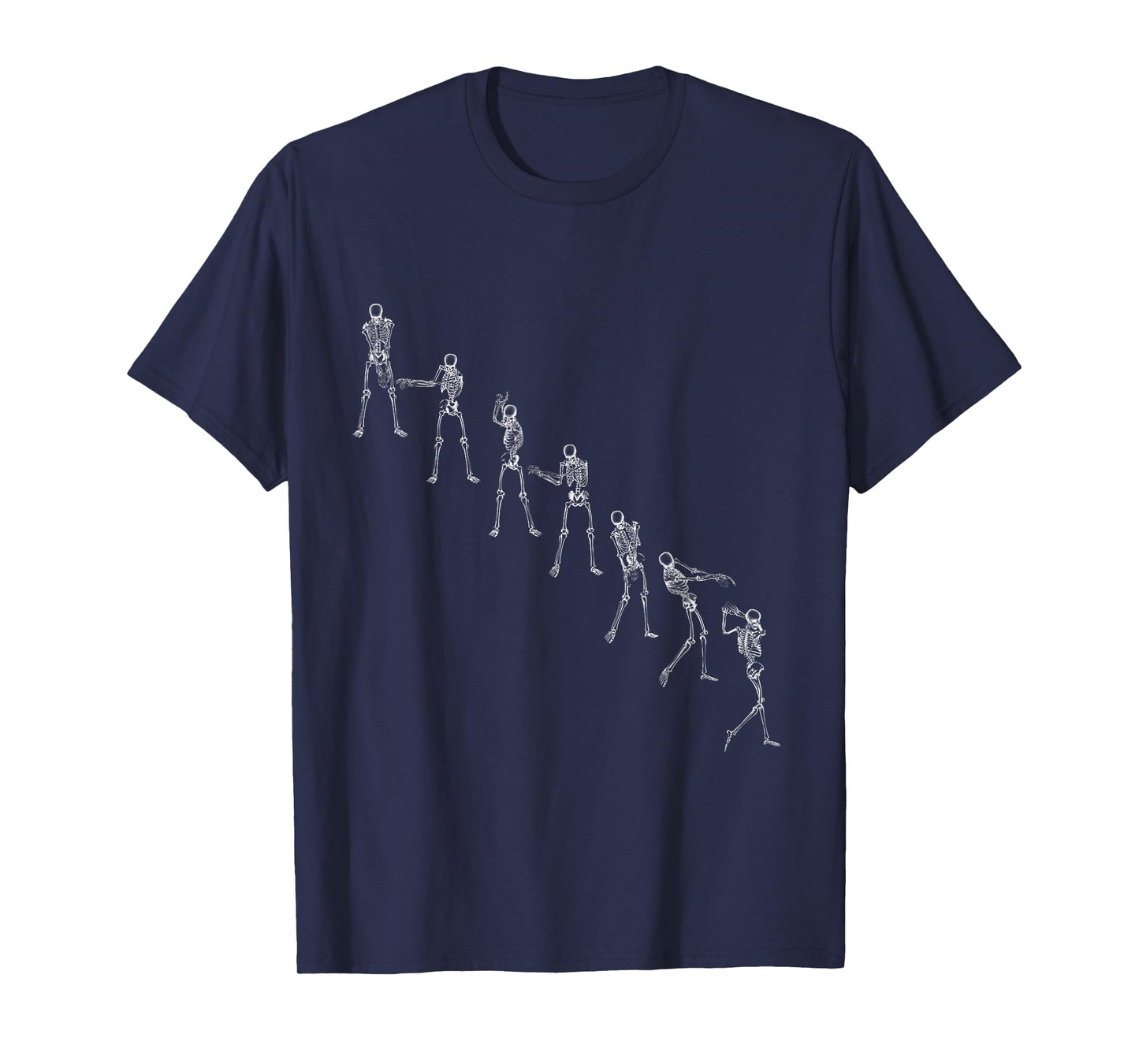 Funny Golf Evolution Skeleton Golf-Swing Progression T-Shirt