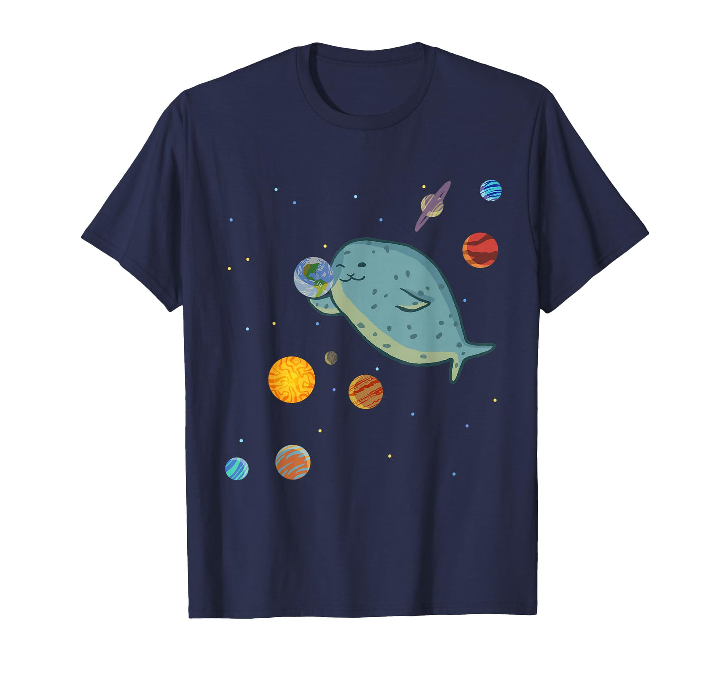 Space Seal Exploring the Planets, Stars, and Solar System T-Shirt
