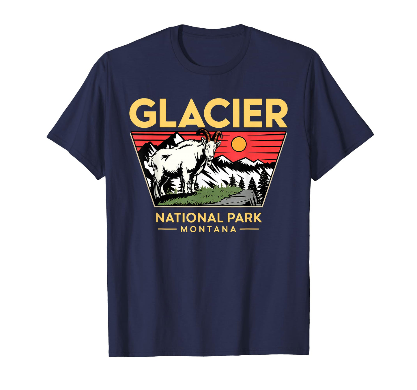 Glacier National Park Mountain Goat for Nature Lovers T-Shirt