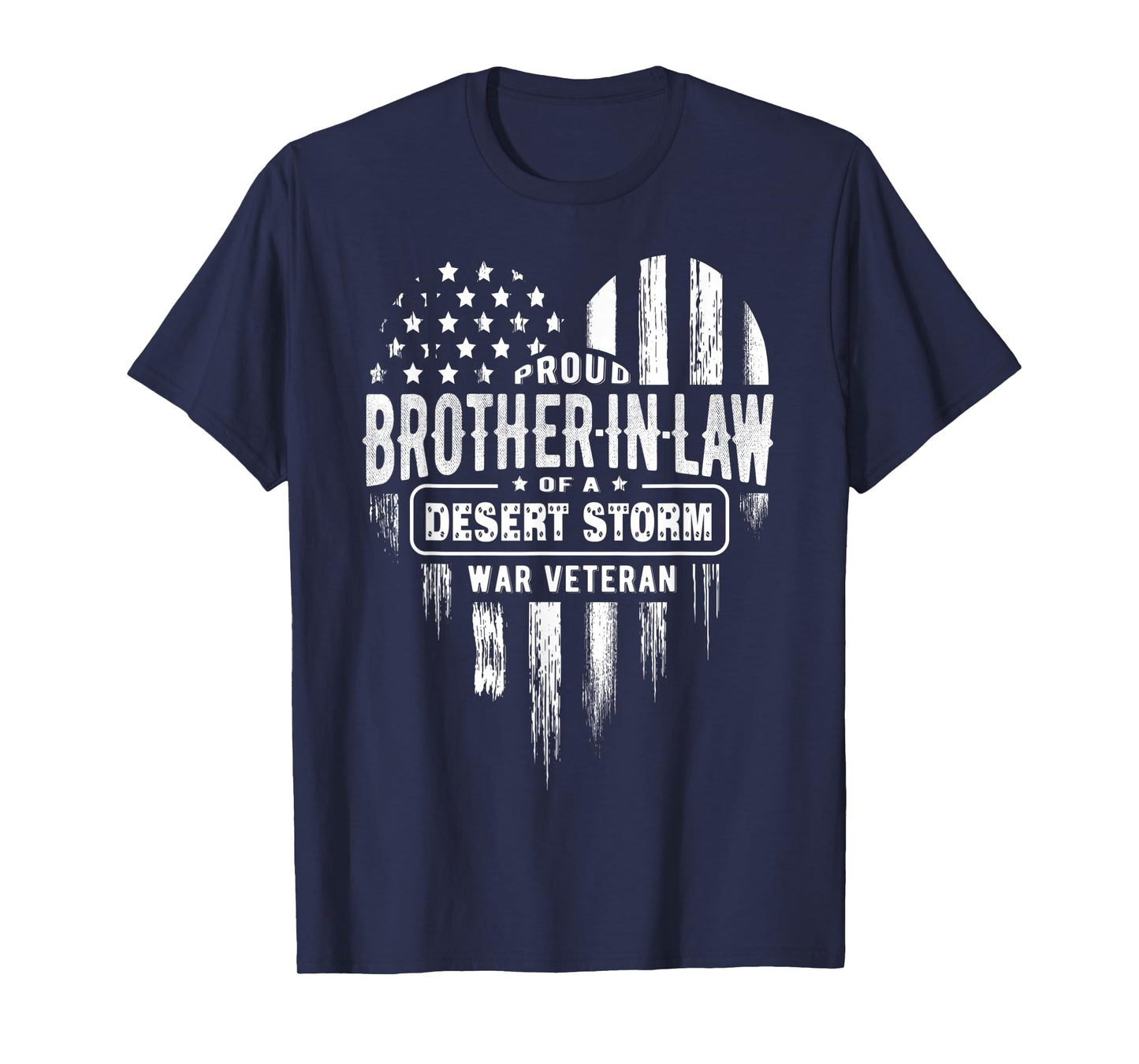 Proud Brother In Law Desert Storm War Veteran American Flag T-Shirt