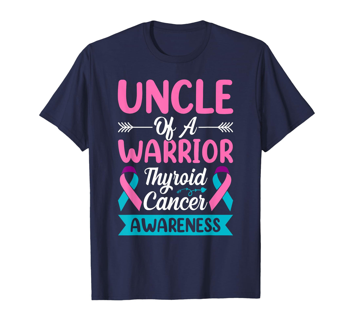 Thyroid - Uncle of a Warrior Thyroid Cancer Ribbon Awareness T-Shirt