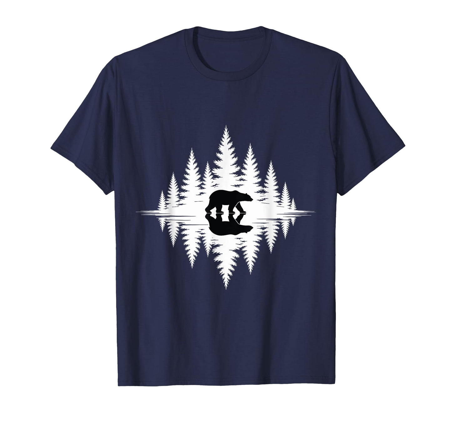 Trees Reflection Wildlife Nature Bear Animal Outdoor Forest T-Shirt