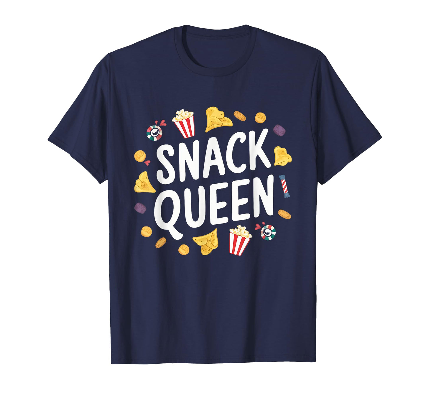 Snack Queen Baking Cooking Eating Food Lover Women Girls T-Shirt
