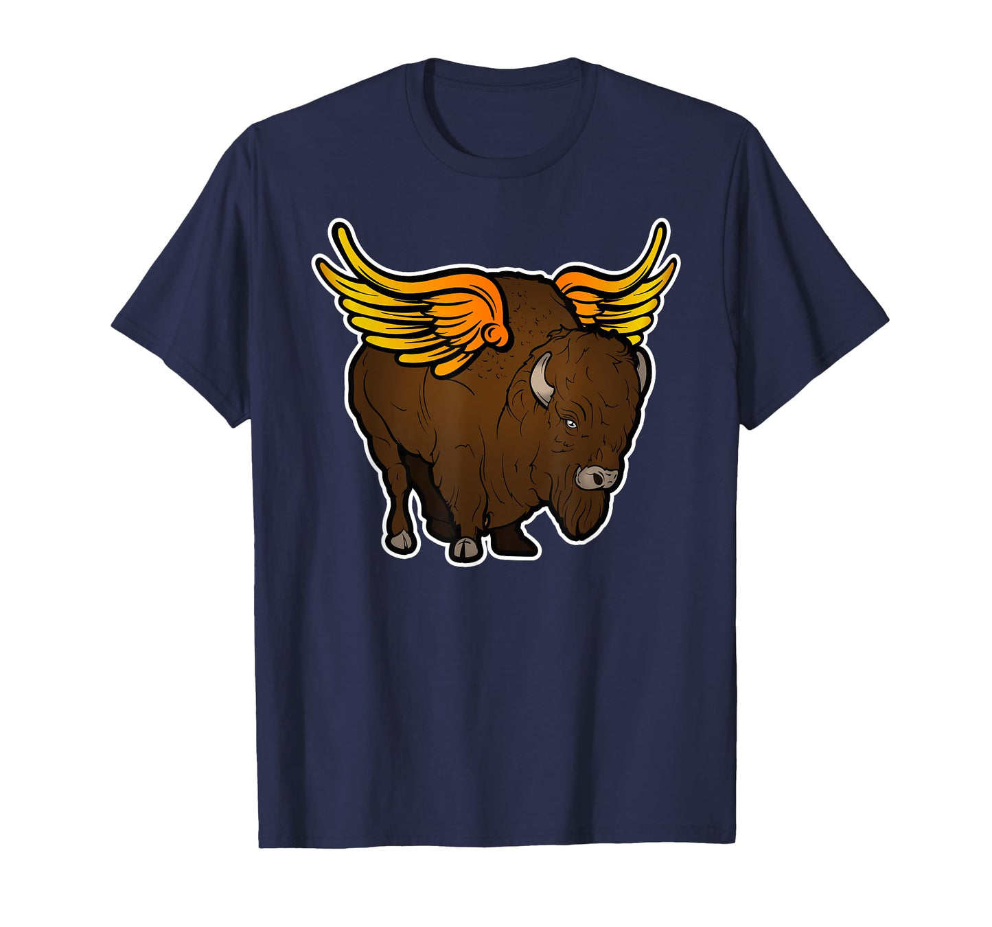 Wild Buffalo Winged Bison Angel Funny Food Art T-shirt T-Shirt