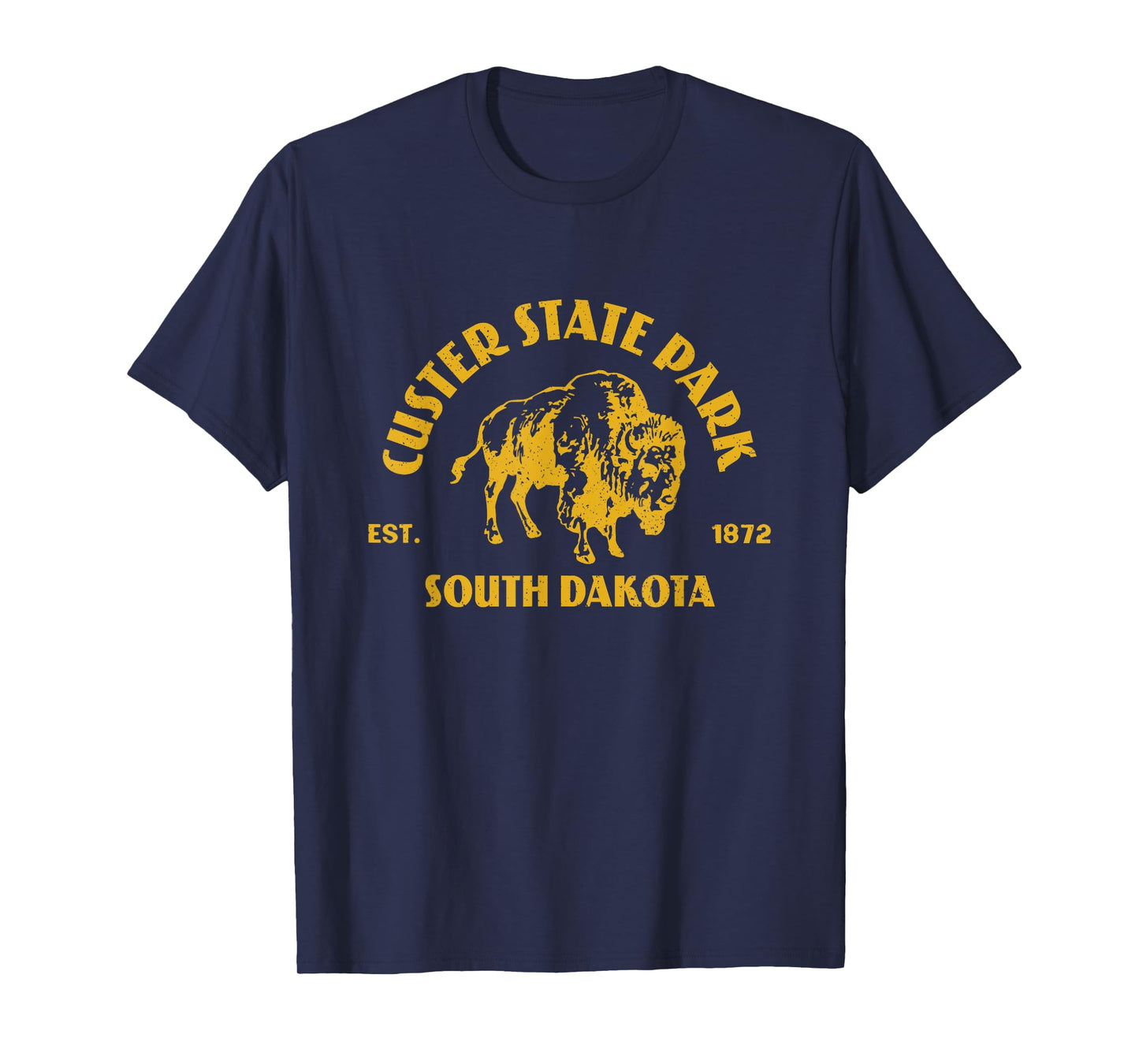 Vintage Bison Custer State Park South Dakota Travel Souvenir T-Shirt