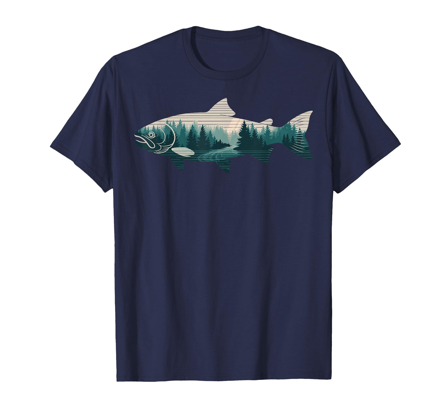 Fish Nature Forest Fishing Camping T-Shirt