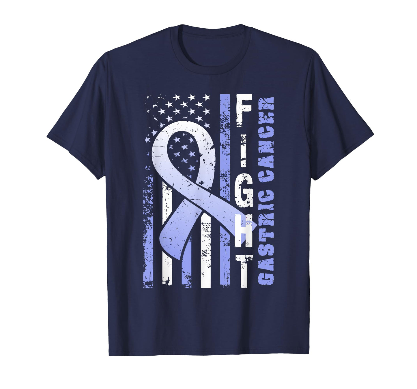 Fight Gastric Cancer - Awareness T Shirt with USA Flag T-Shirt