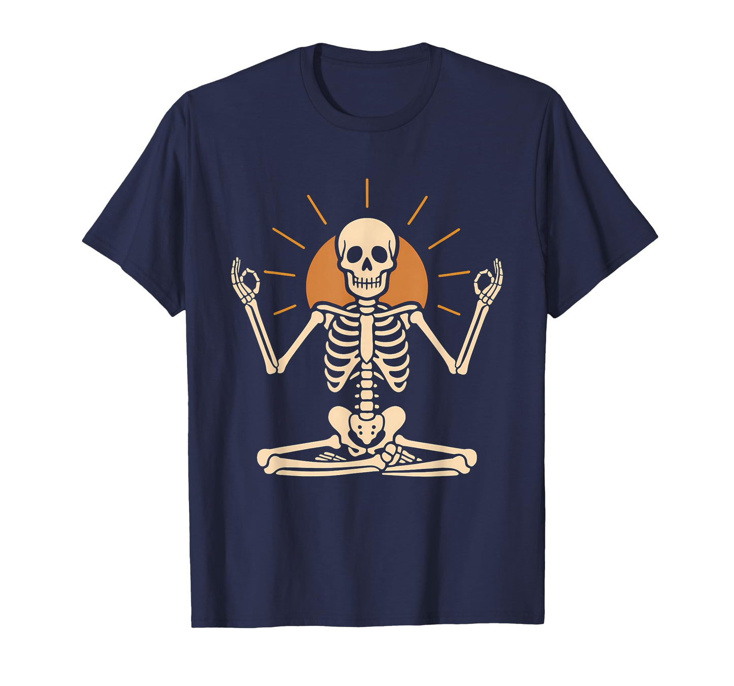 Meditating Skeleton with Sun T-Shirt