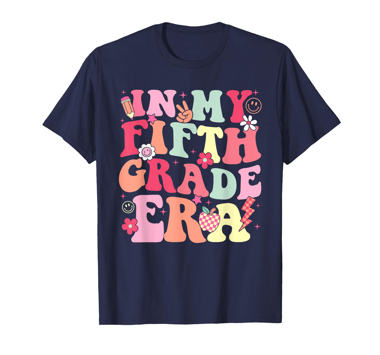 In My 5th Fifth Grade Era Cute Teacher Kid Back To School T-Shirt