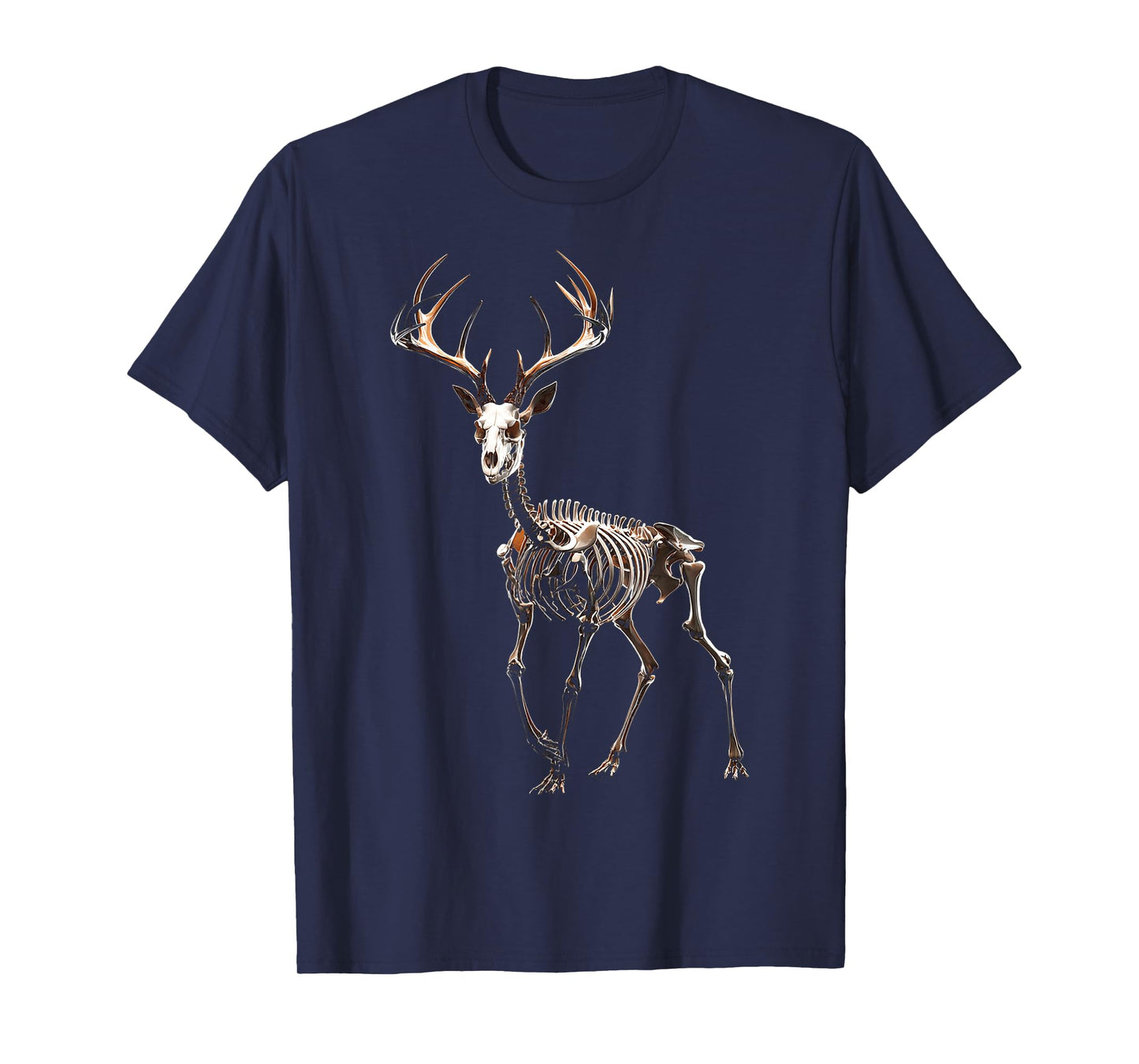 Halloween Skeleton Deer Graphic Portrait Animal Halloween T-Shirt