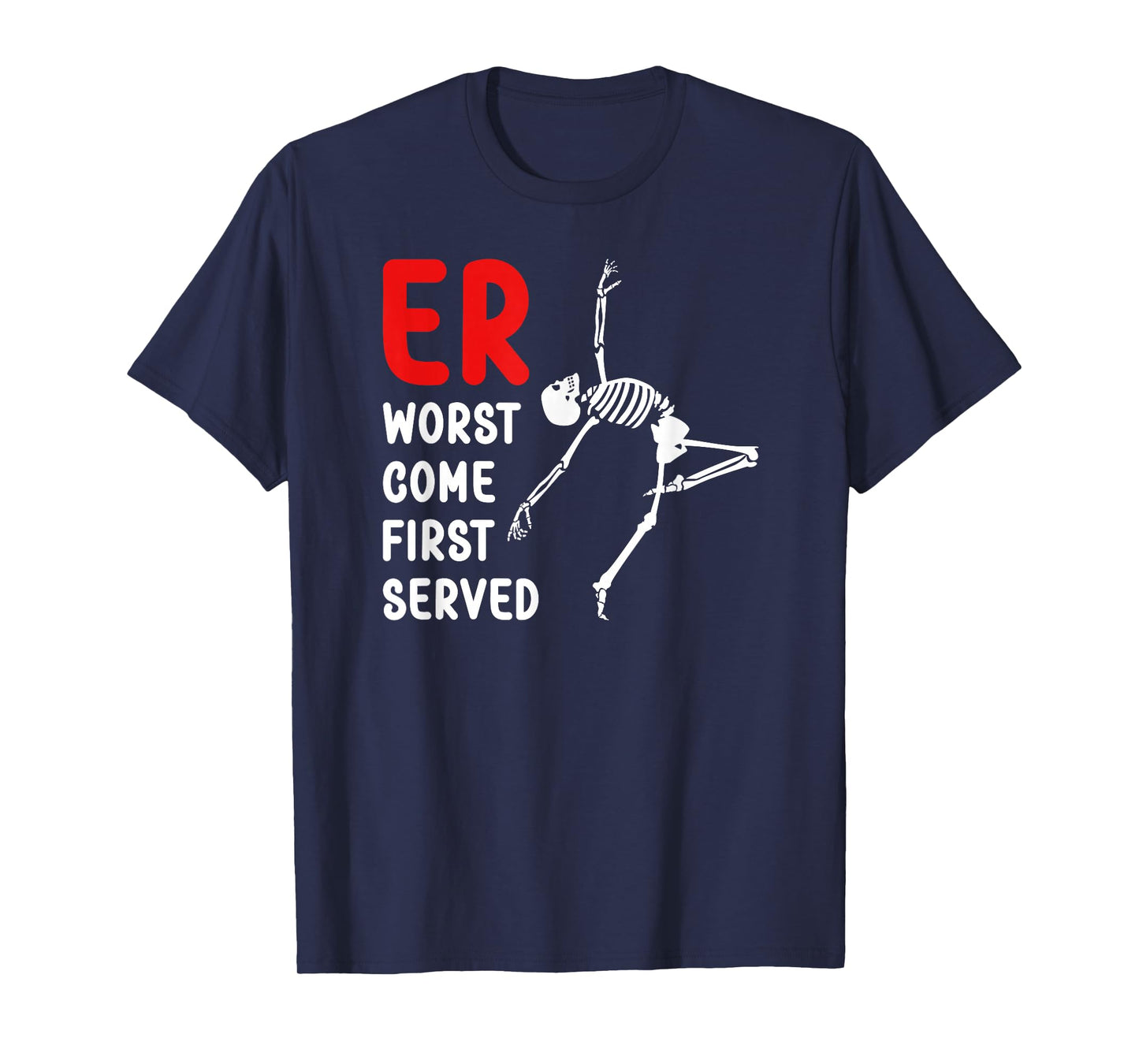 ER Tech Skeleton Emergency Room Tech Emergency Technician T-Shirt