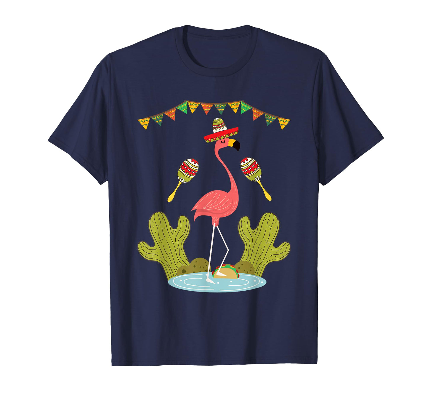 Flamingo Taco Sombrero Mexican Funny Cinco de Mayo Gift T-Shirt