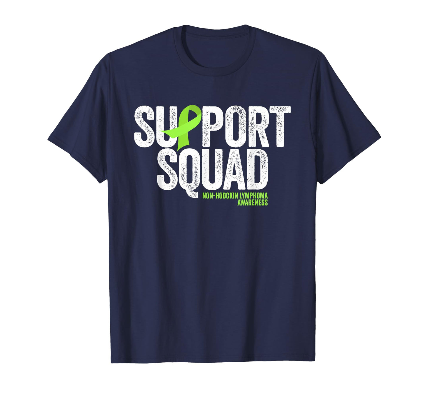 Support Squad Distressed Non Hodgkin Lymphoma Awareness T-Shirt
