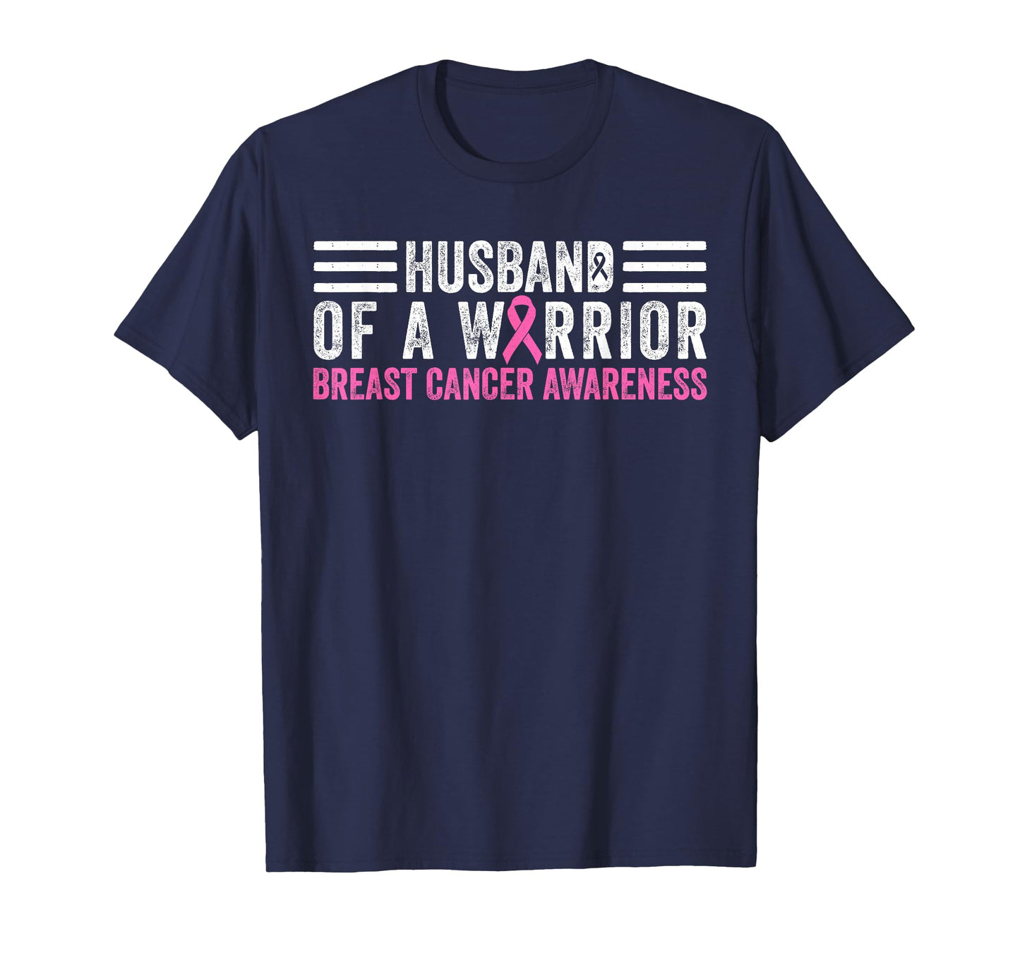 Husband of a Warrior Breast Cancer Awareness T-Shirt
