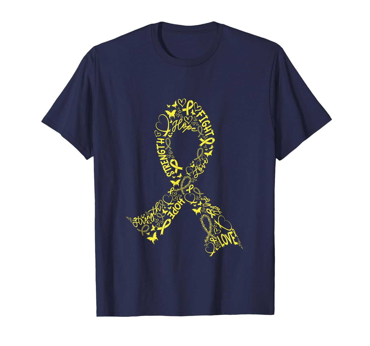 Sarkom Cancer Battle Warrior Yellow Cancer Ribbon Gift T-Shirt