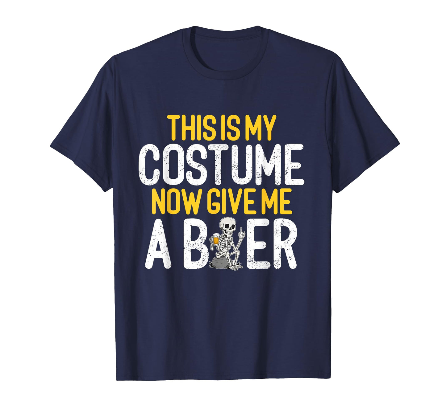 This is My Costume Beer Lover Skeleton Drinking Halloween T-Shirt