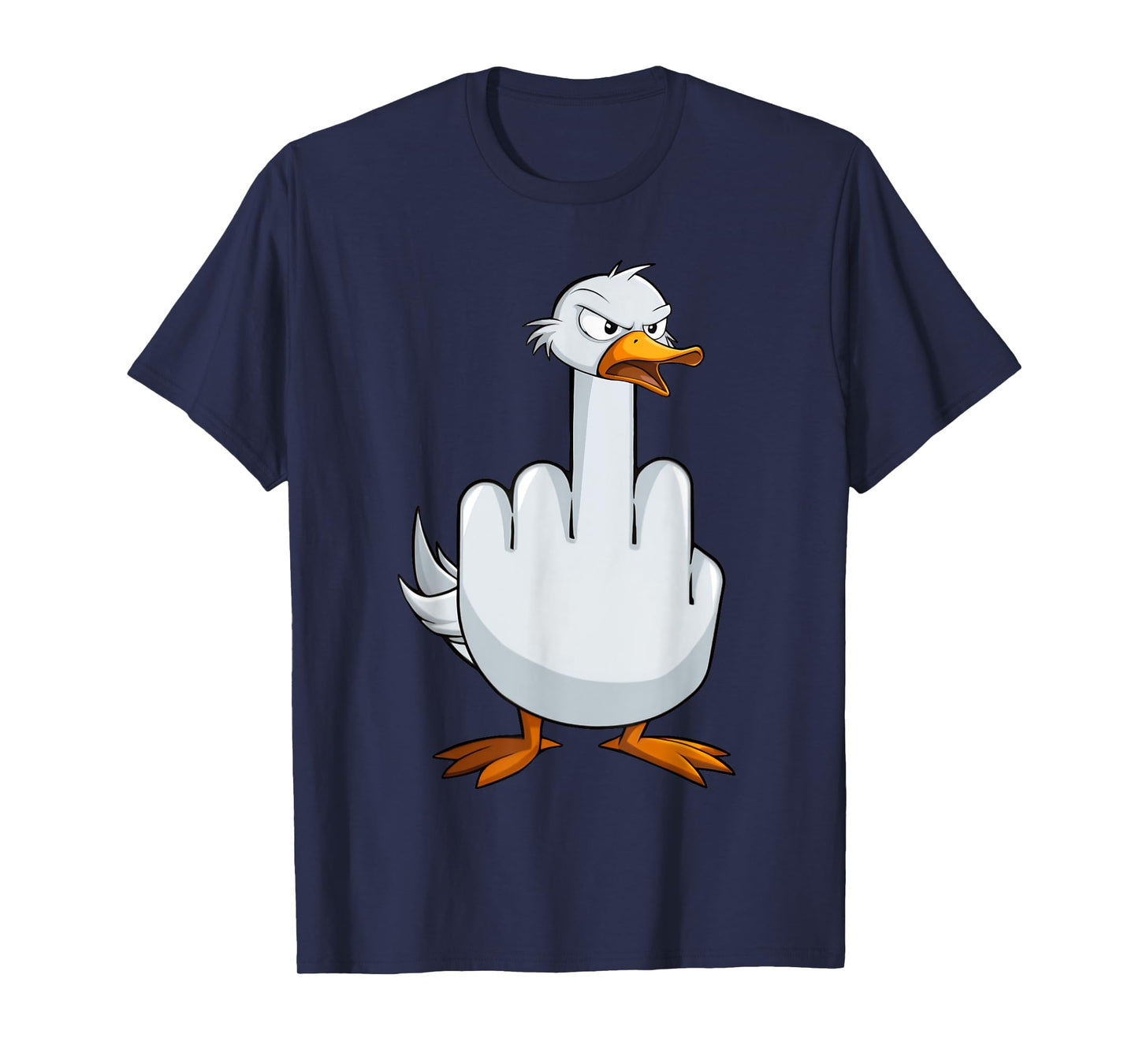 I Don't Give A Duck Middle Finger Funny Offensive Rude Duck T-Shirt