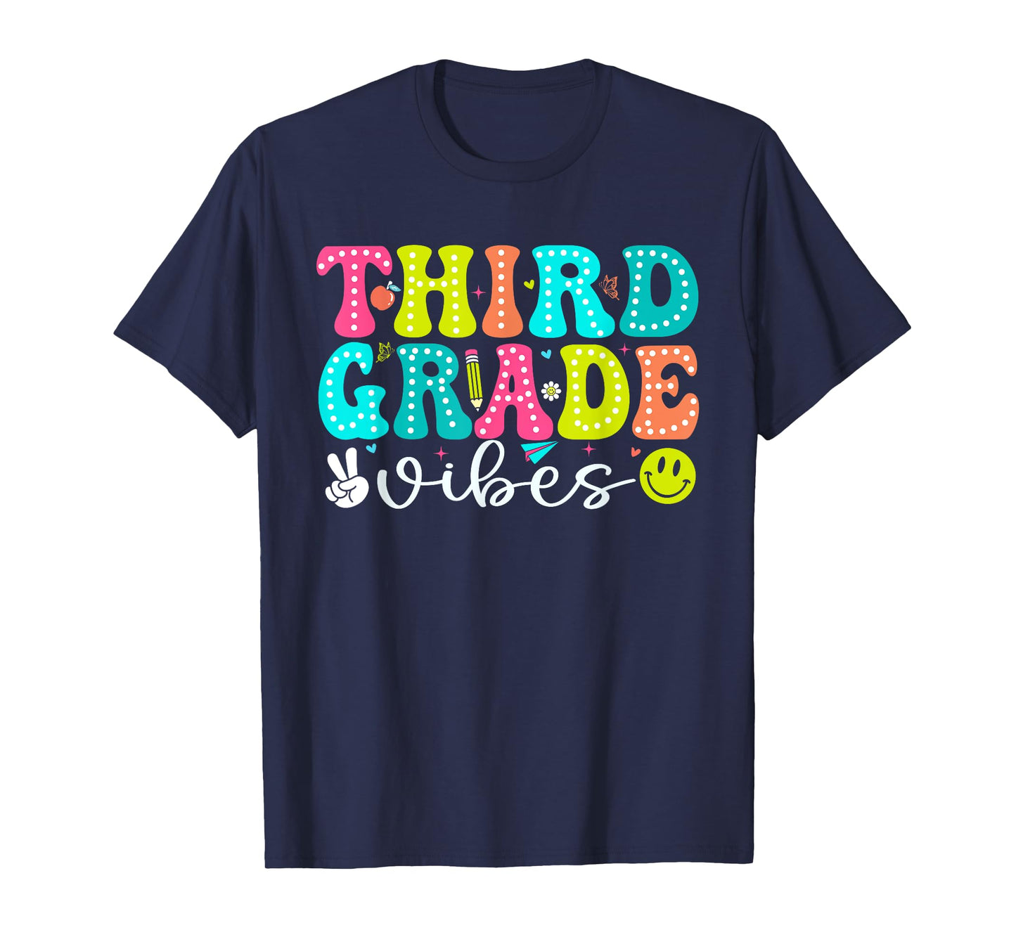 Third Grade Vibes Shirt 3rd Grade Teacher 1st Day of School T-Shirt