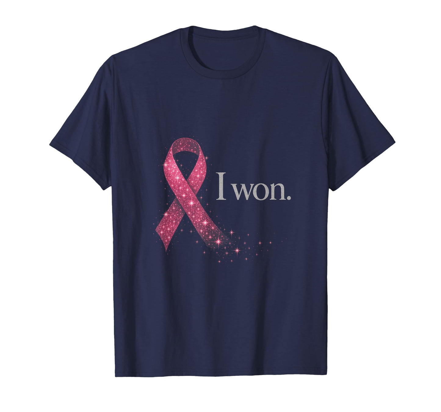 I Won - Breast Cancer Survivors Ribbon Motivation T-Shirt