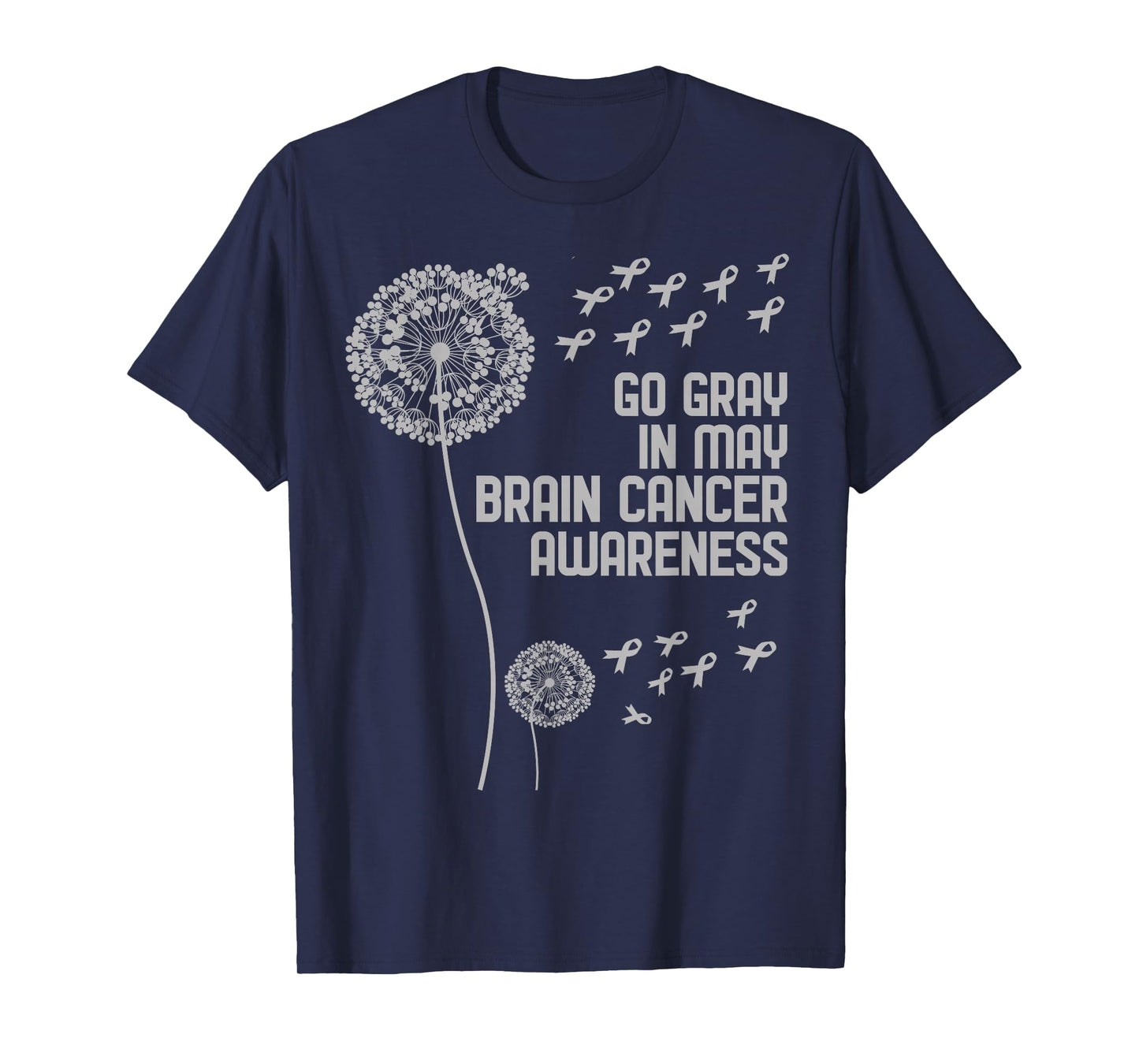 Brain Cancer Awareness Shirt Wear Gray Fight Brain Cancer T-Shirt