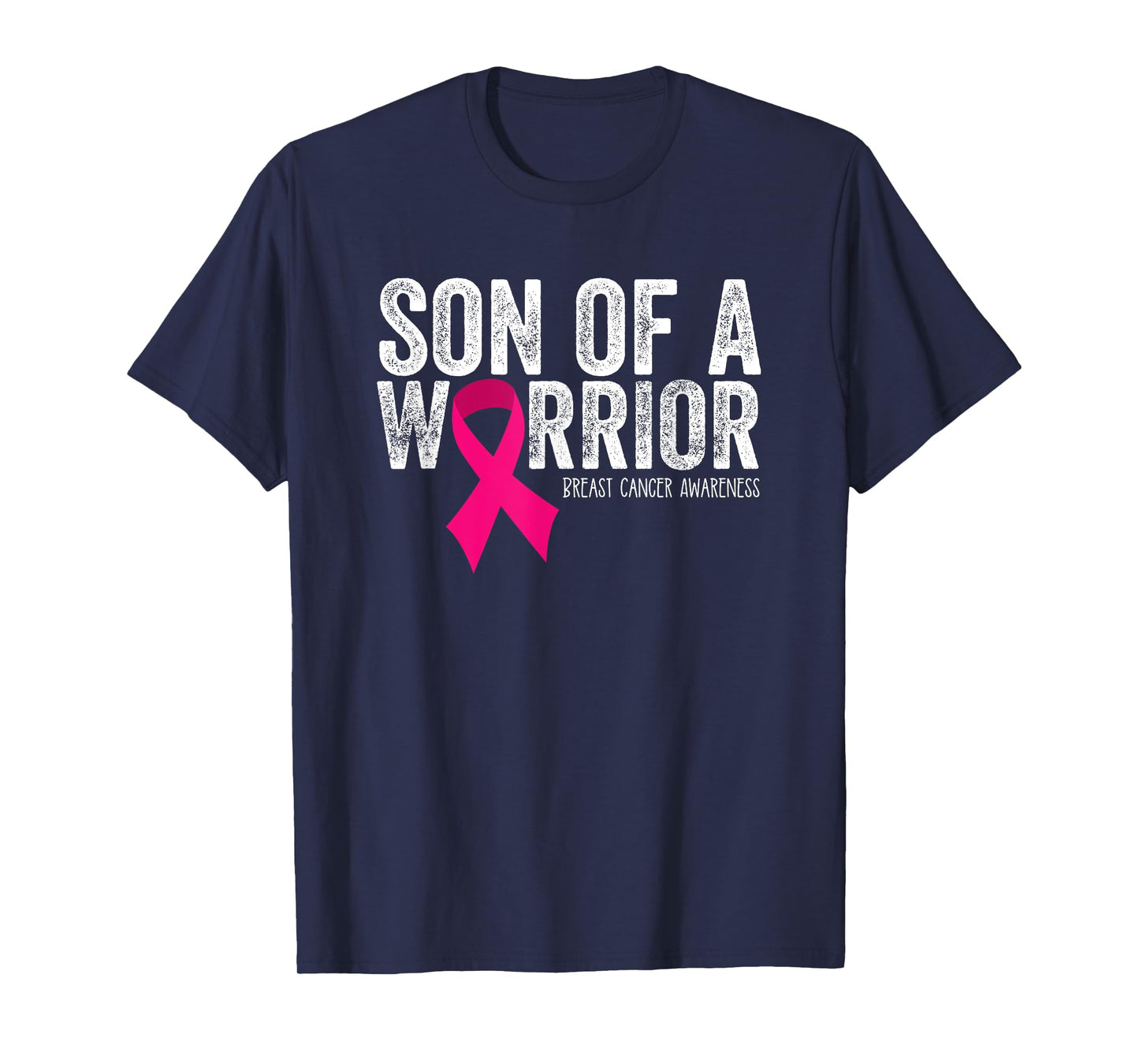 Son of a Warrior Mother Breast Cancer Awareness Gift Pink T-Shirt