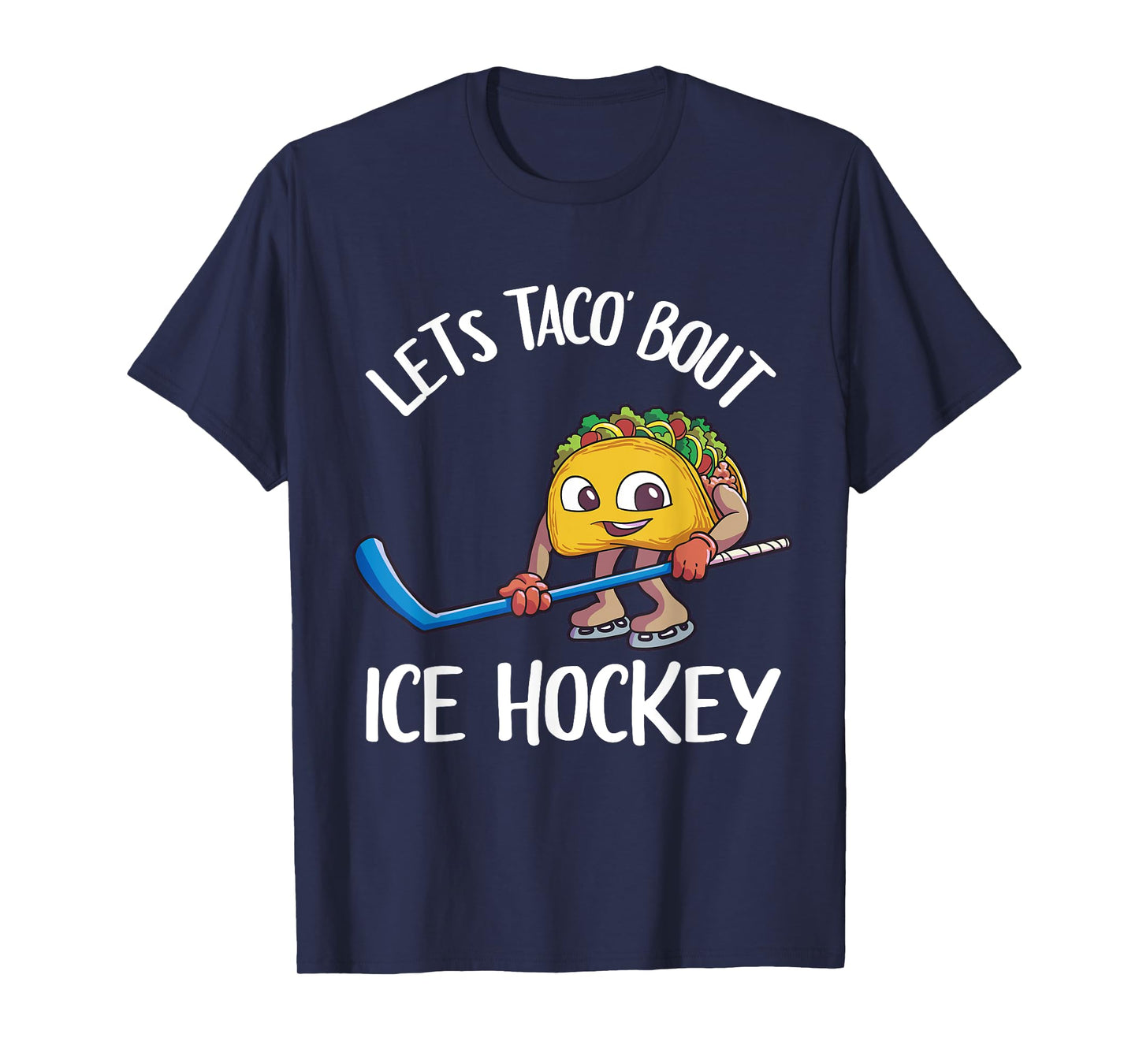 Funny Ice Hockey Shirt Kids Men Taco Lover Gift T-Shirt