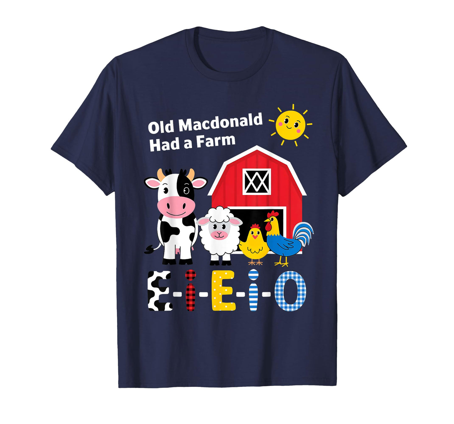 Old MacDonald Had a Farm E-I-E-I-O Boy Toddler Kids Birthday T-Shirt