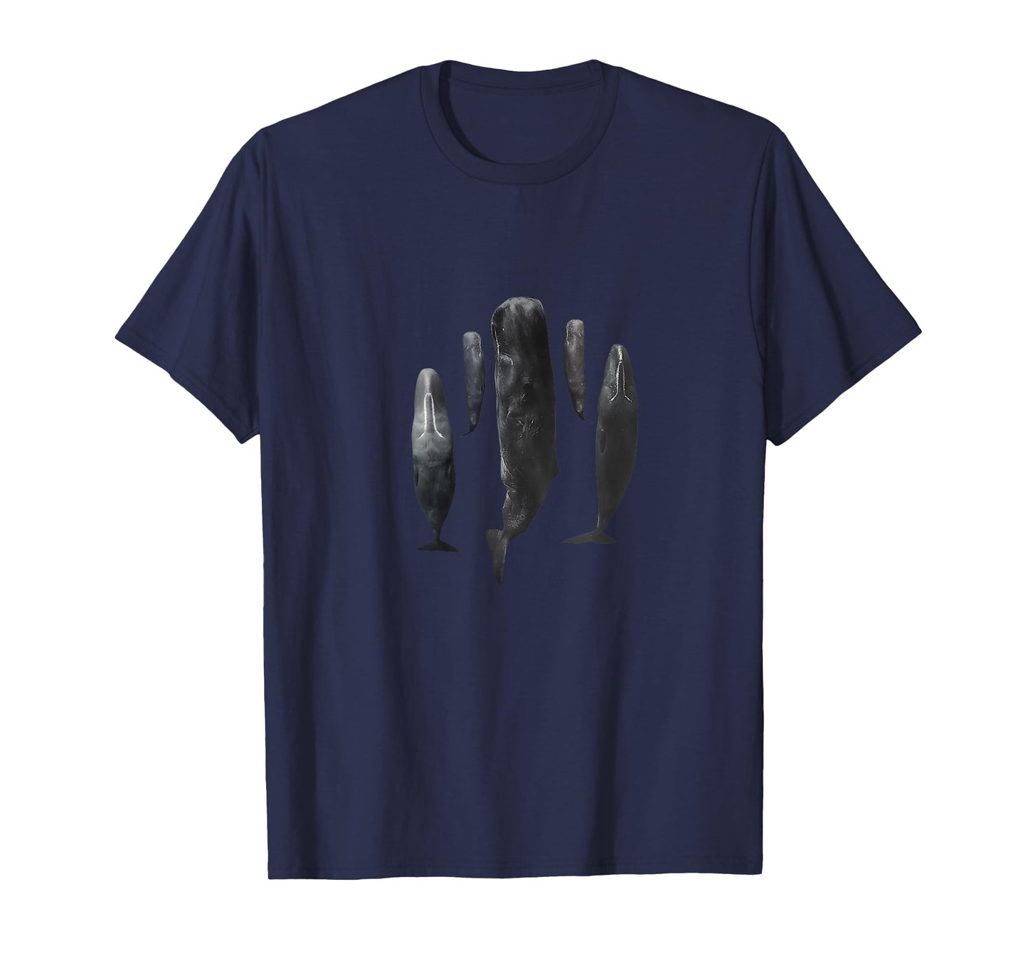 Sleeping Sperm Whales Whale School Sea Creatures Ocean Nature T-Shirt
