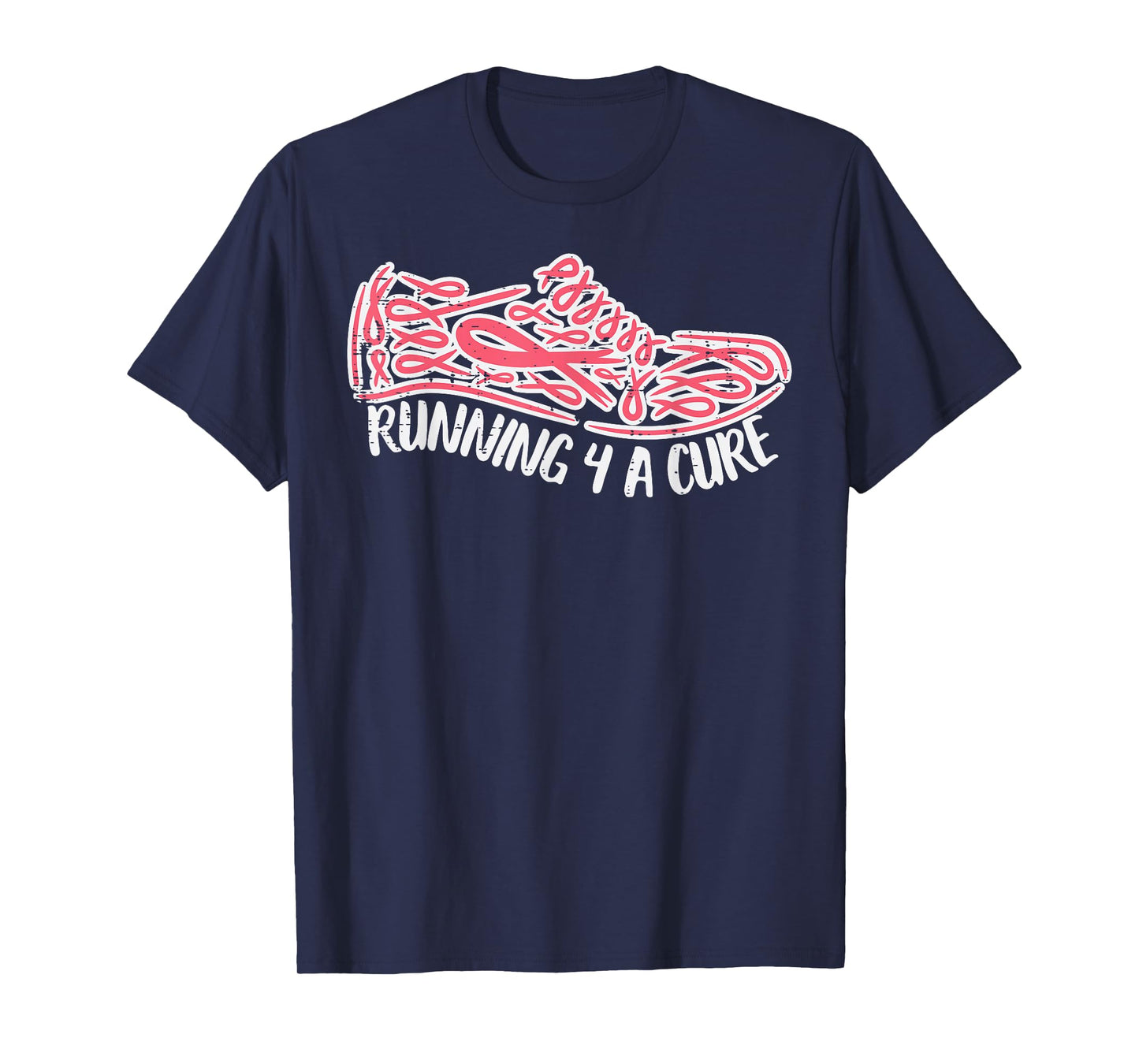 Running For A Cute Runner Pink Shoe Breast Cancer Awareness T-Shirt