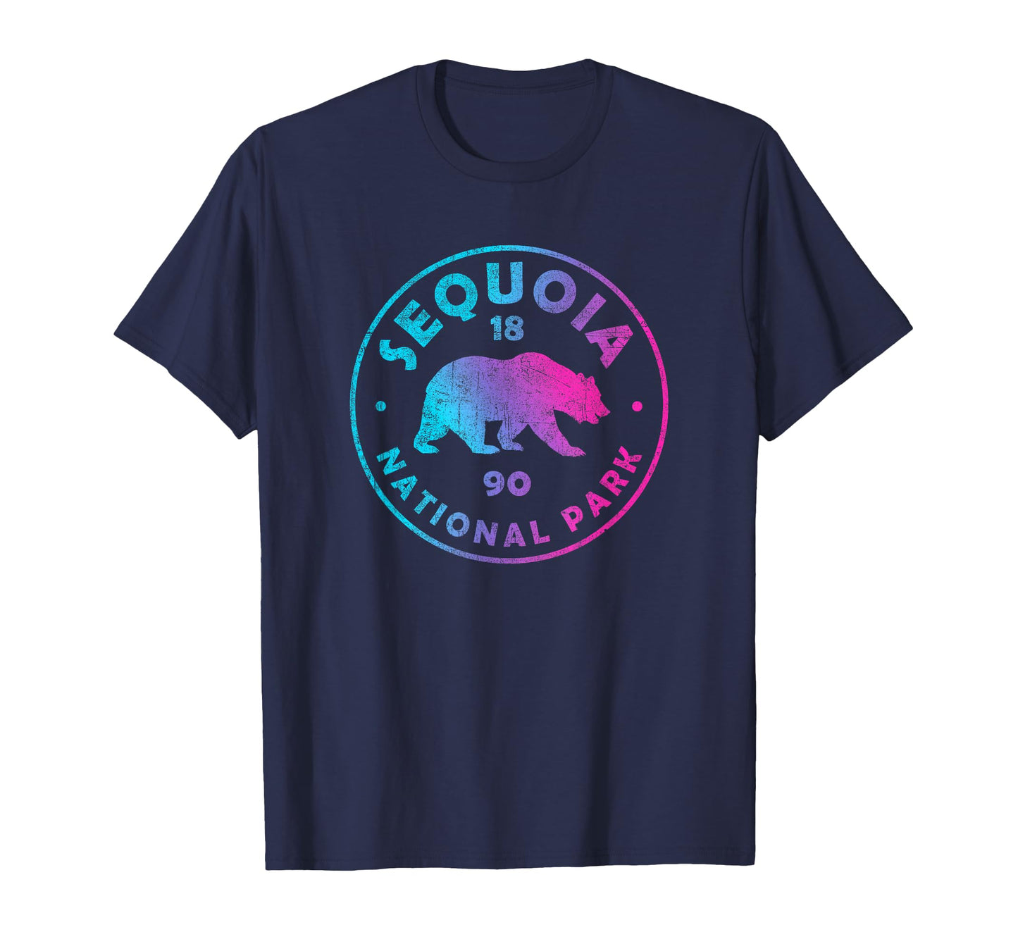 Sequoia National Park Colorful Tie Dye Bear Boys Girls T-Shirt