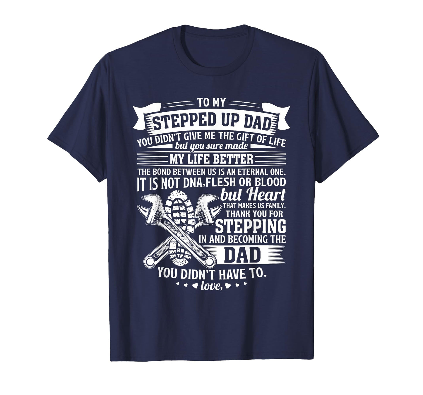 Mechanic stepdad fathers day birthday gifts step dad men T-Shirt