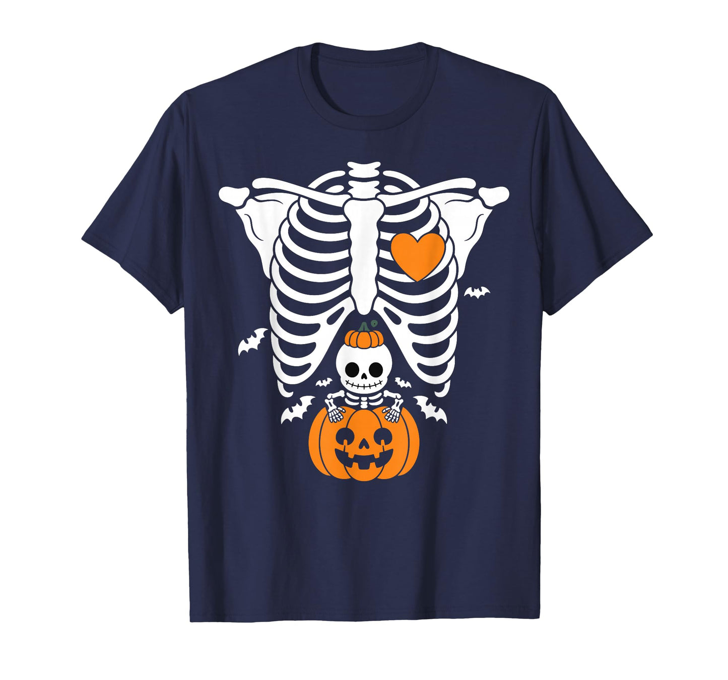 Funny Skeleton Mom Pregnancy Halloween Announcement Tee T-Shirt