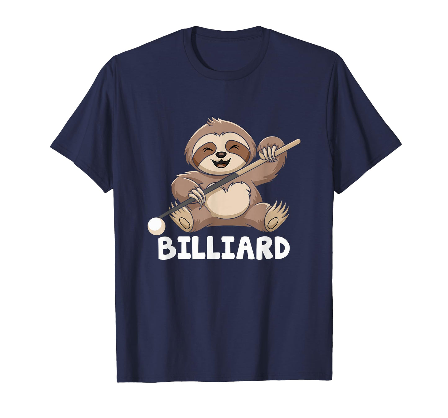 Sloth Playing Billiard Pool Cue Sports Athlete Game For Kids T-Shirt