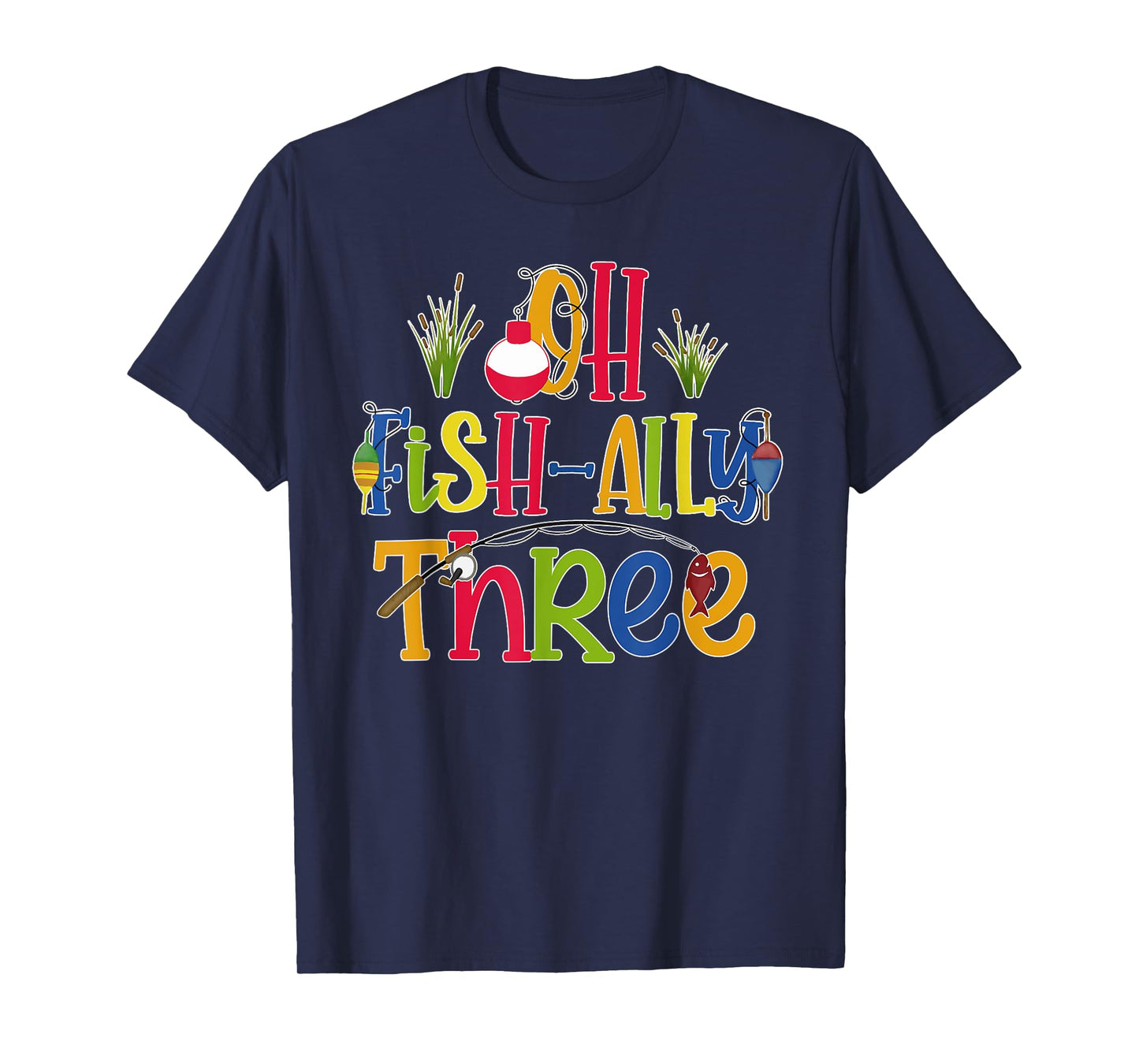 Oh Fish Ally Three Birthday Boy Outfit 3 Year Old 3rd Bday T-Shirt