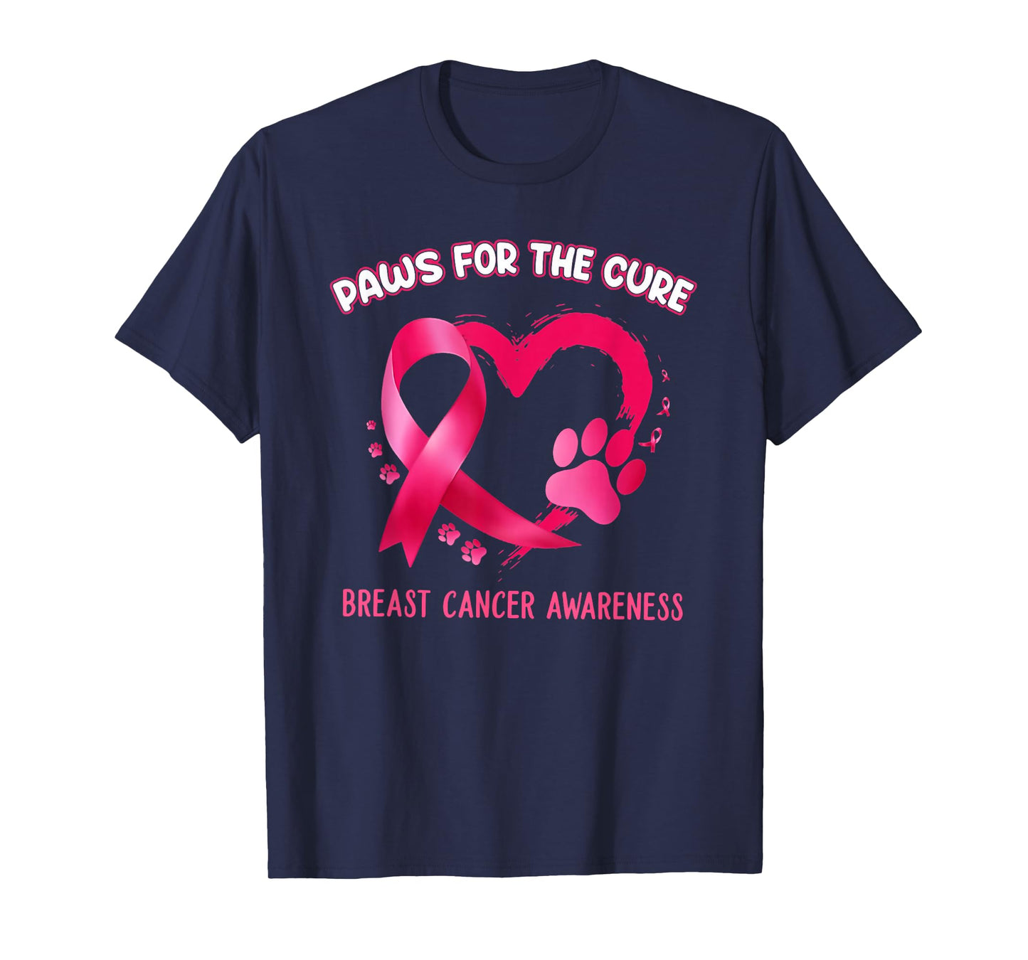 Paws for the cure breast cancer awareness T-Shirt