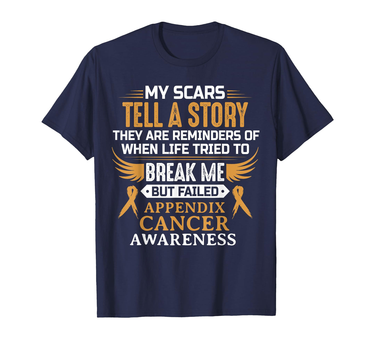 Appendix Cancer Awareness Survivor Ribbon Men Women T-Shirt