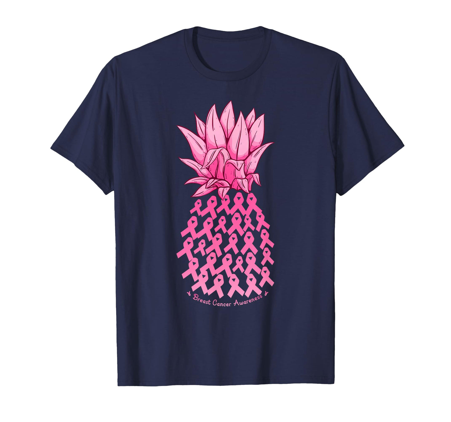 Hawaiian Pineapple & Pink Ribbon Breast Cancer Awareness Day T-Shirt