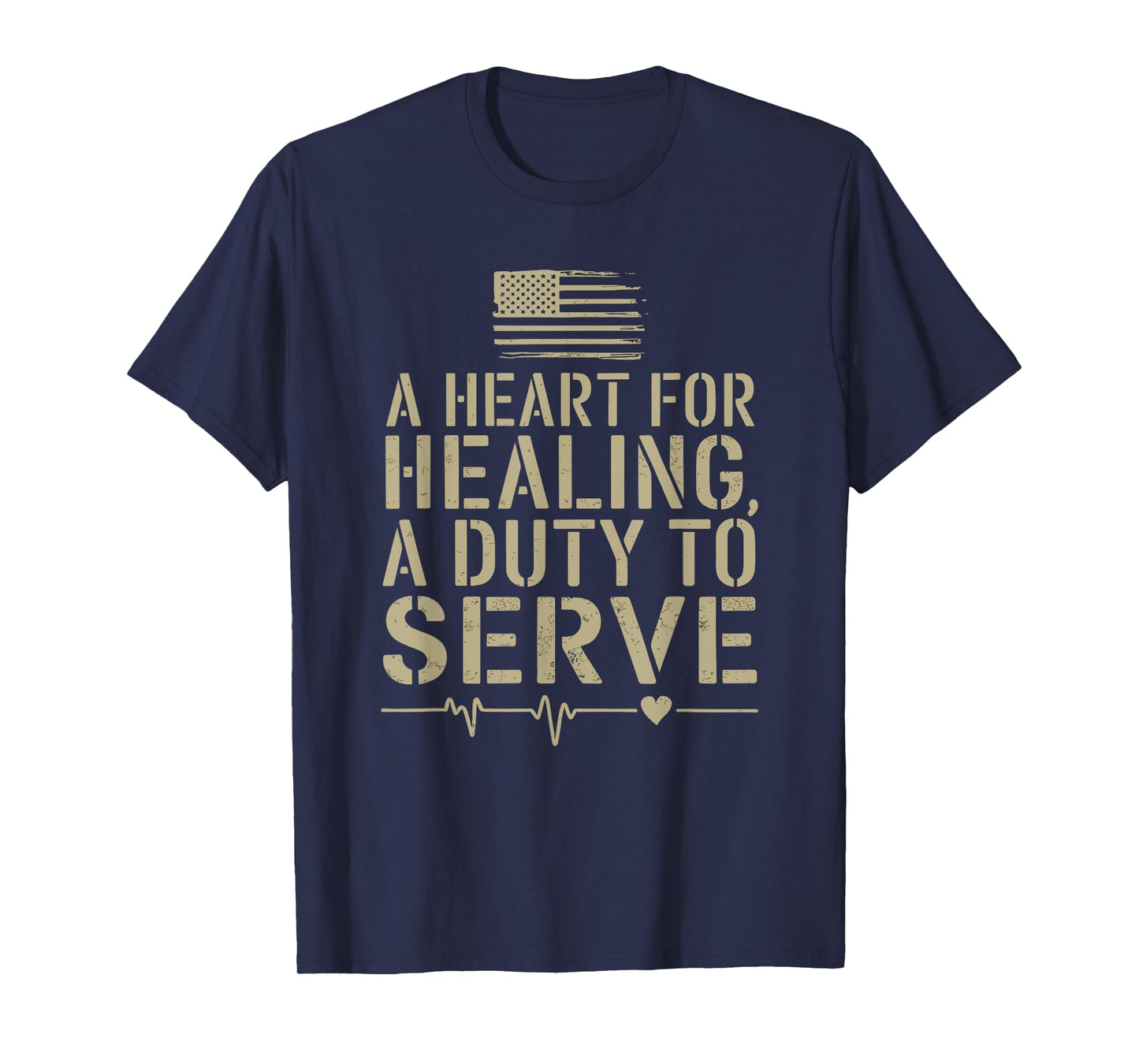 America Military Nurse Design VA Nursing Veteran T-Shirt