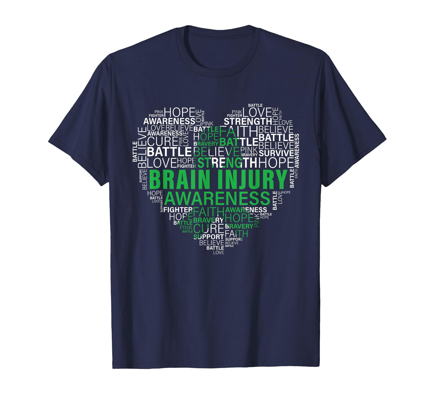 Brain Injury Awareness Fighting Hope Support Strong Warrior T-Shirt